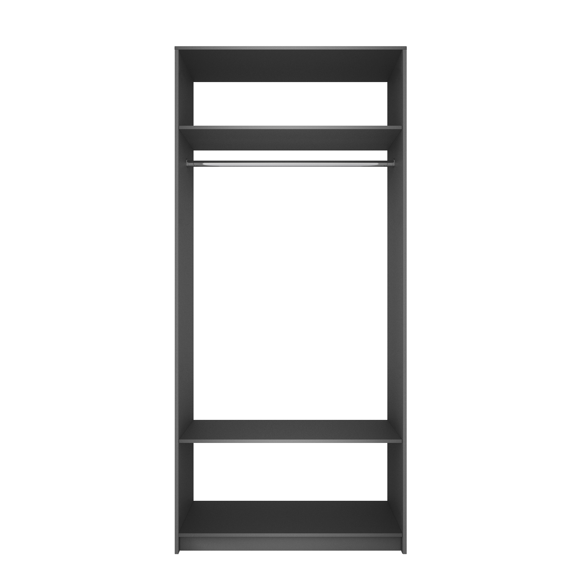 Изображение товара Гардеробная Мебельная компания е1 MOD_GAR_1000_DM 101x220x51 см цвет серый