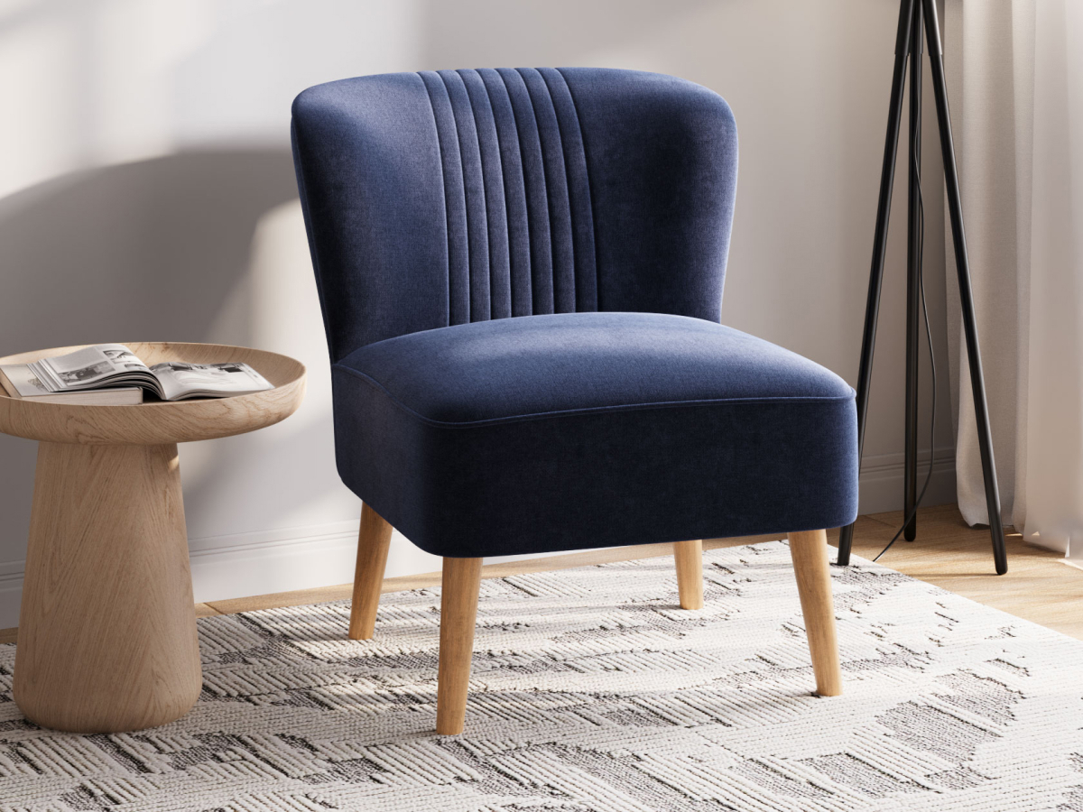 Изображение товара Кресло Правила мебели 186647 63x73x70 см рогожка синий стильное и удобное