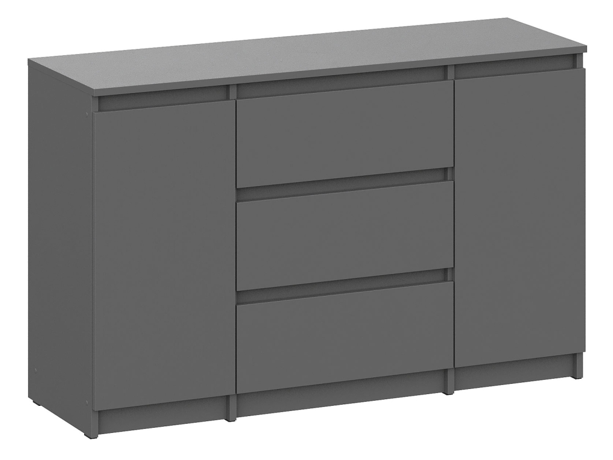 Изображение товара Комод SV-МЕБЕЛЬ Диксон 3 ящика 120x39x75 см графит серый
