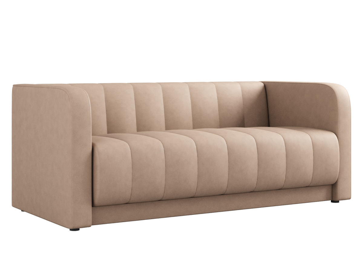 Изображение товара Диван прямой Мона 189092 из искусственной замши латте 182x71x82 см