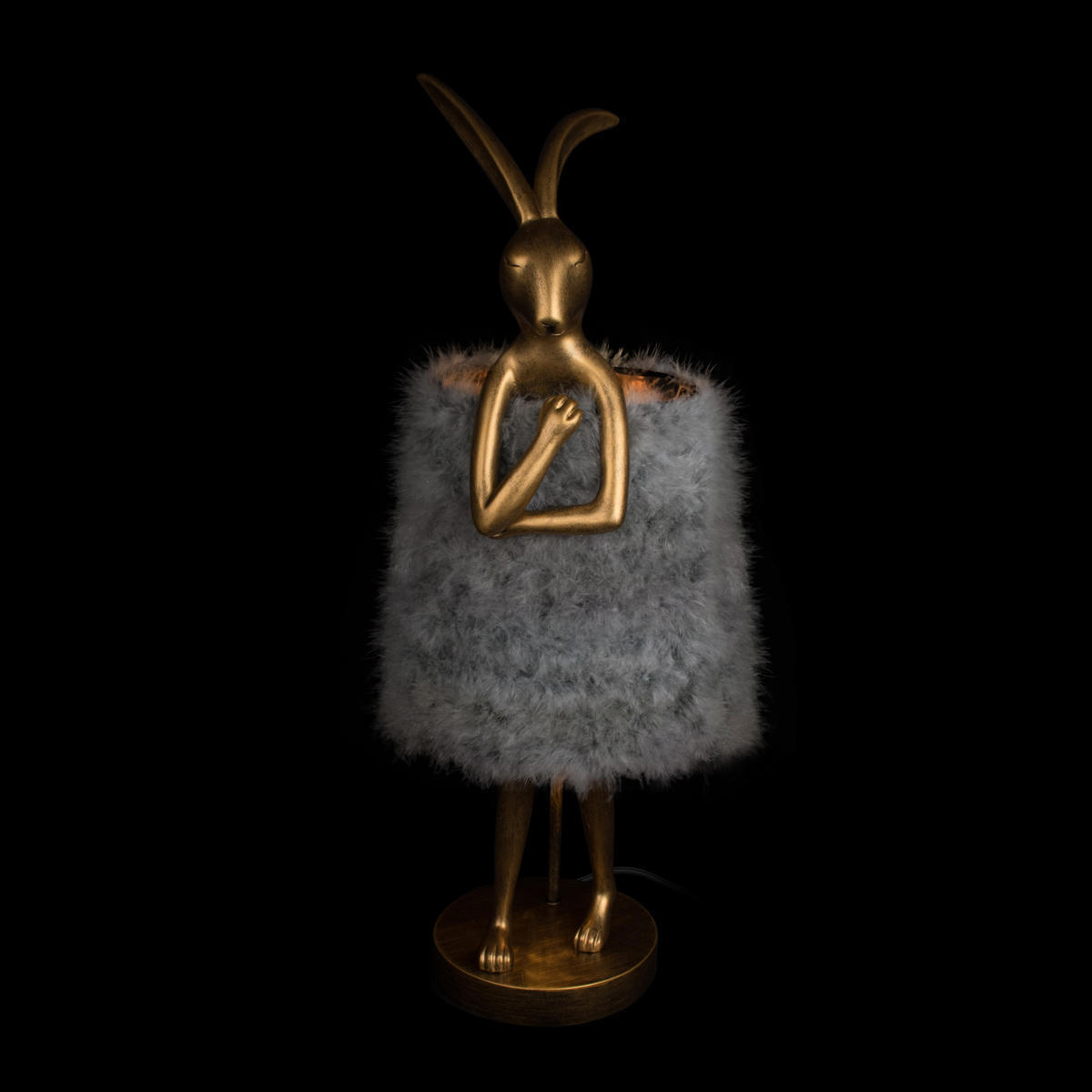 Изображение товара Настольная лампа Loft It Lapine Lf_10315_b_grey_fluff цвет жёлтый/золотой