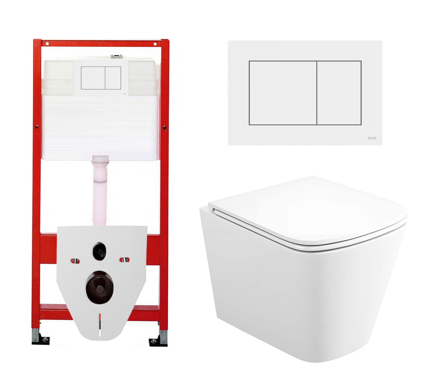 Изображение товара Комплект инсталляция с унитазом Tece 553903 цвет белый