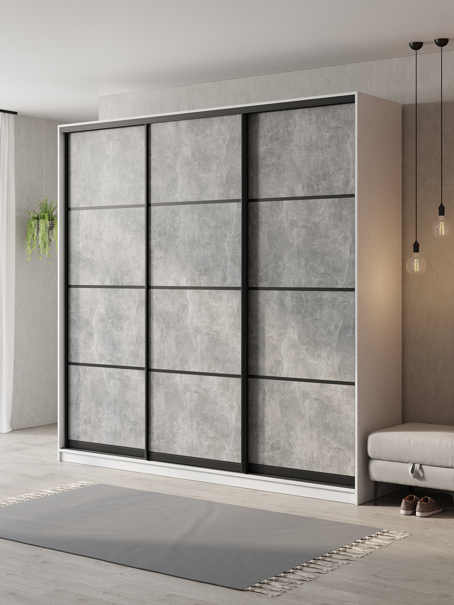 Изображение товара Шкаф-купе Клевер Атина 240x240х50 см с системой Hettich и плавным закрыванием Изображение товара Шкаф-купе Клевер Атина 240x240х50 см с системой Hettich и плавным закрыванием