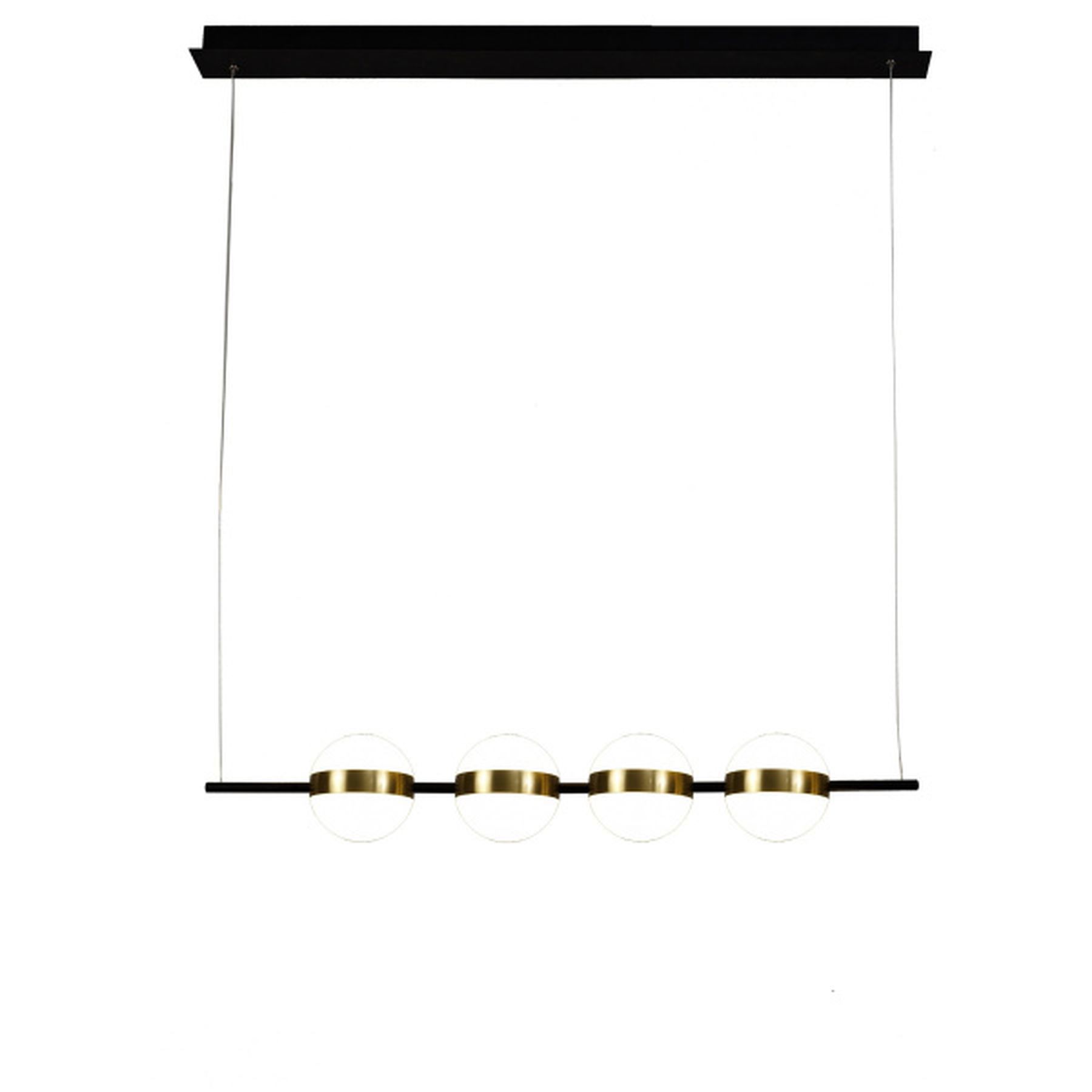 Изображение товара Люстра подвесная светодиодная Mantra Cuba Mn_7161 8 м² теплый белый (желтый) свет цвет черный/золотой