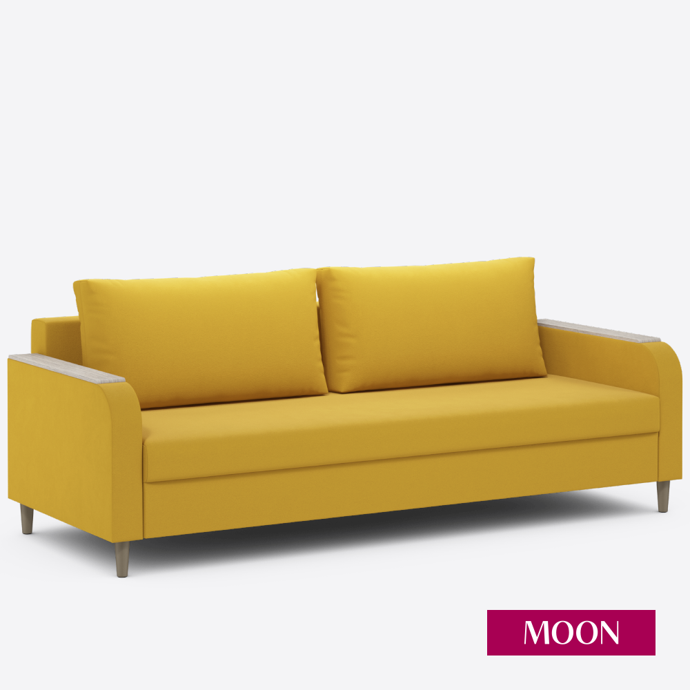 Изображение товара Диван раскладной Moon family 144 современный с механизмом пантограф и велюровой обивкой