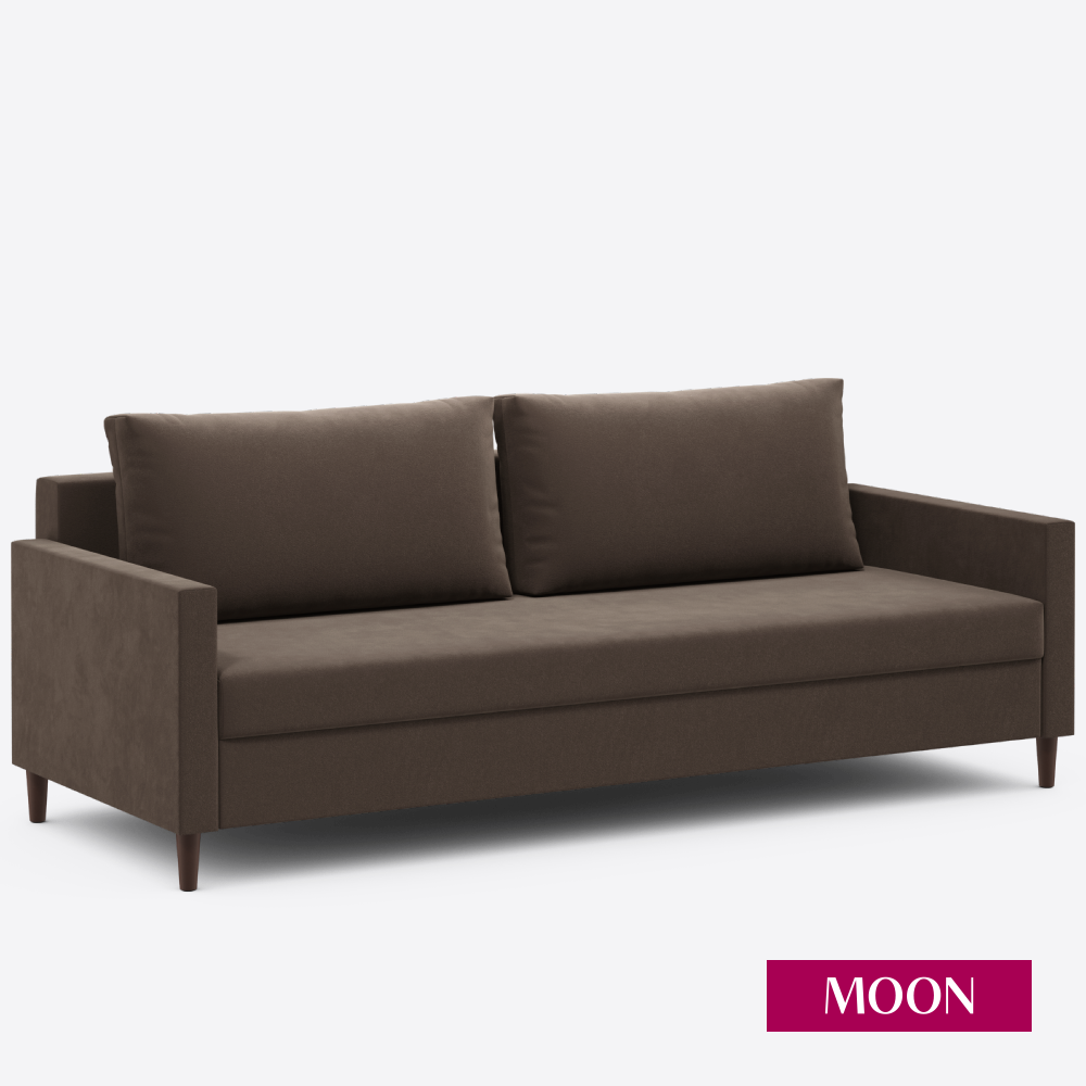 Изображение товара Диван раскладной MOON FAMILY 133 велюр коричневый