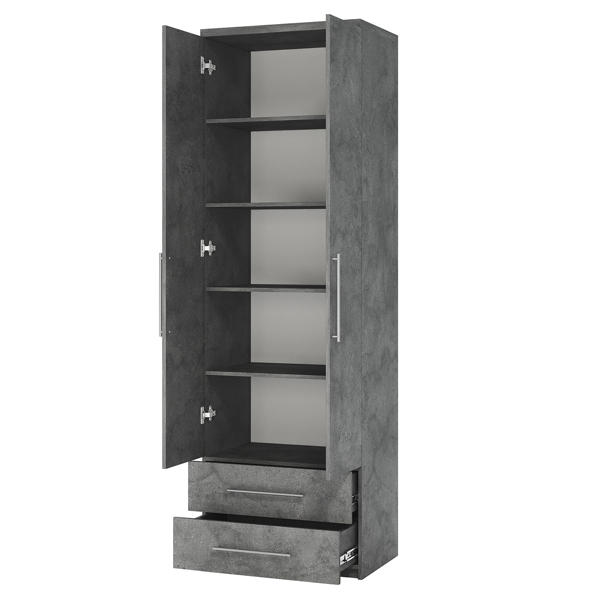 Изображение товара Шкаф распашной Гамма Мелодия МПЯ-21 2 дверцы 110x240x60 см серый Изображение товара Шкаф распашной Гамма Мелодия МПЯ-21 2 дверцы 110x240x60 см серый
