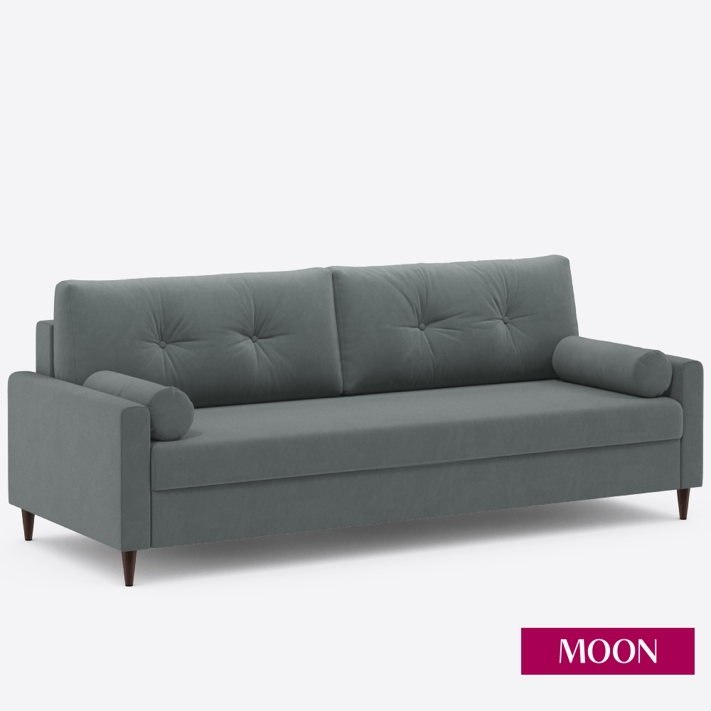 Изображение товара Диван раскладной Moon family 146 223x85x94 см велюр серый современный стиль