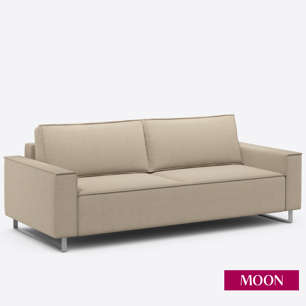 Изображение товара Диван раскладной Moon family 005 240x91x114 см велюр латте современный дизайн Изображение товара Диван раскладной Moon family 005 240x91x114 см велюр латте современный дизайн