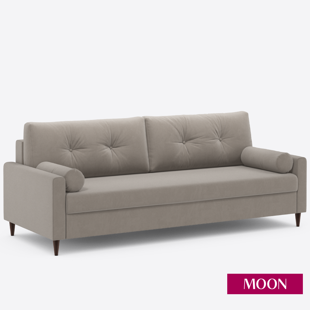 Изображение товара Диван раскладной Moon family 146 223x85x94 см велюр бежевый современный стиль