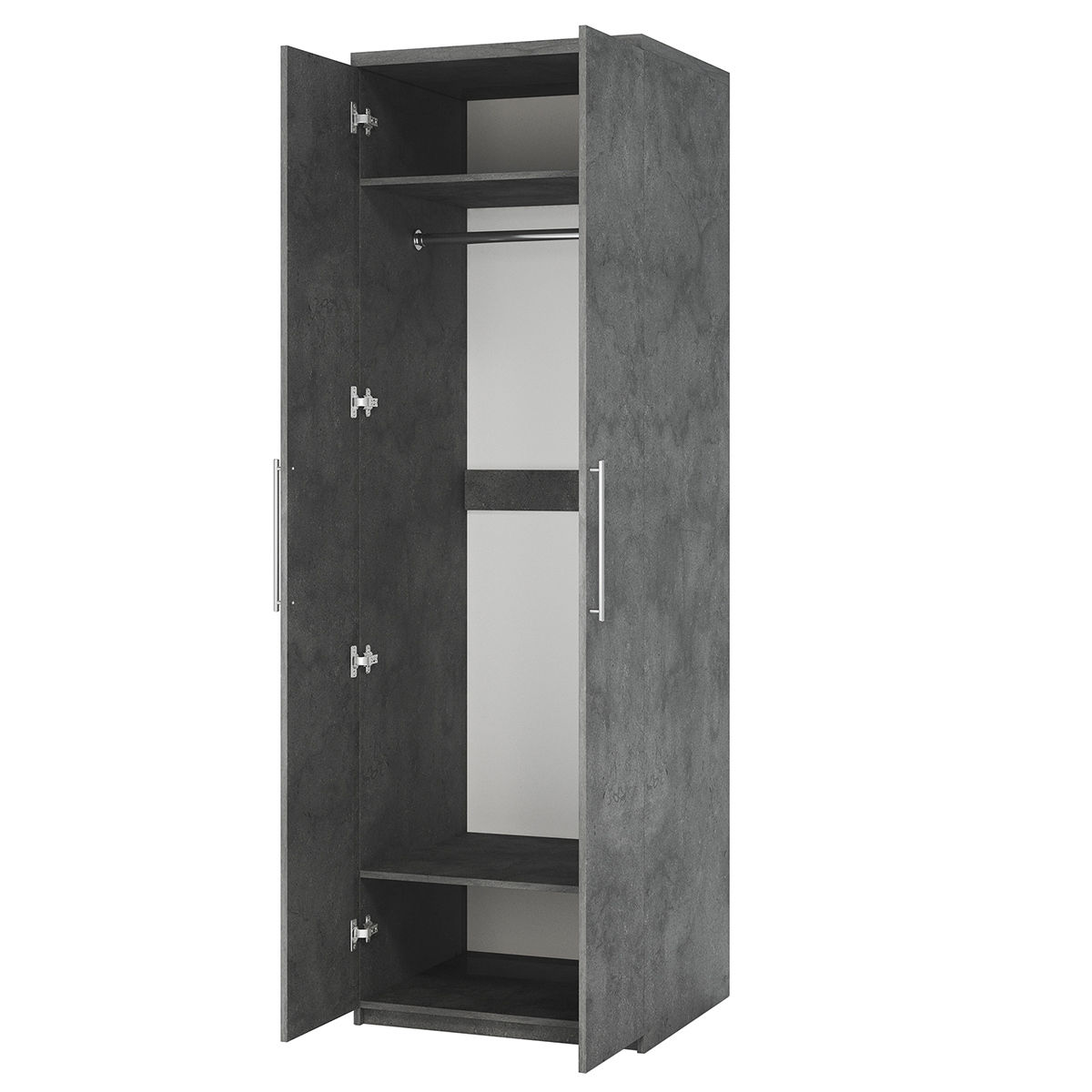 Изображение товара Шкаф распашной Гамма Мелодия МШ-21 70x240x60 см серый ЛДСП отечественное качество