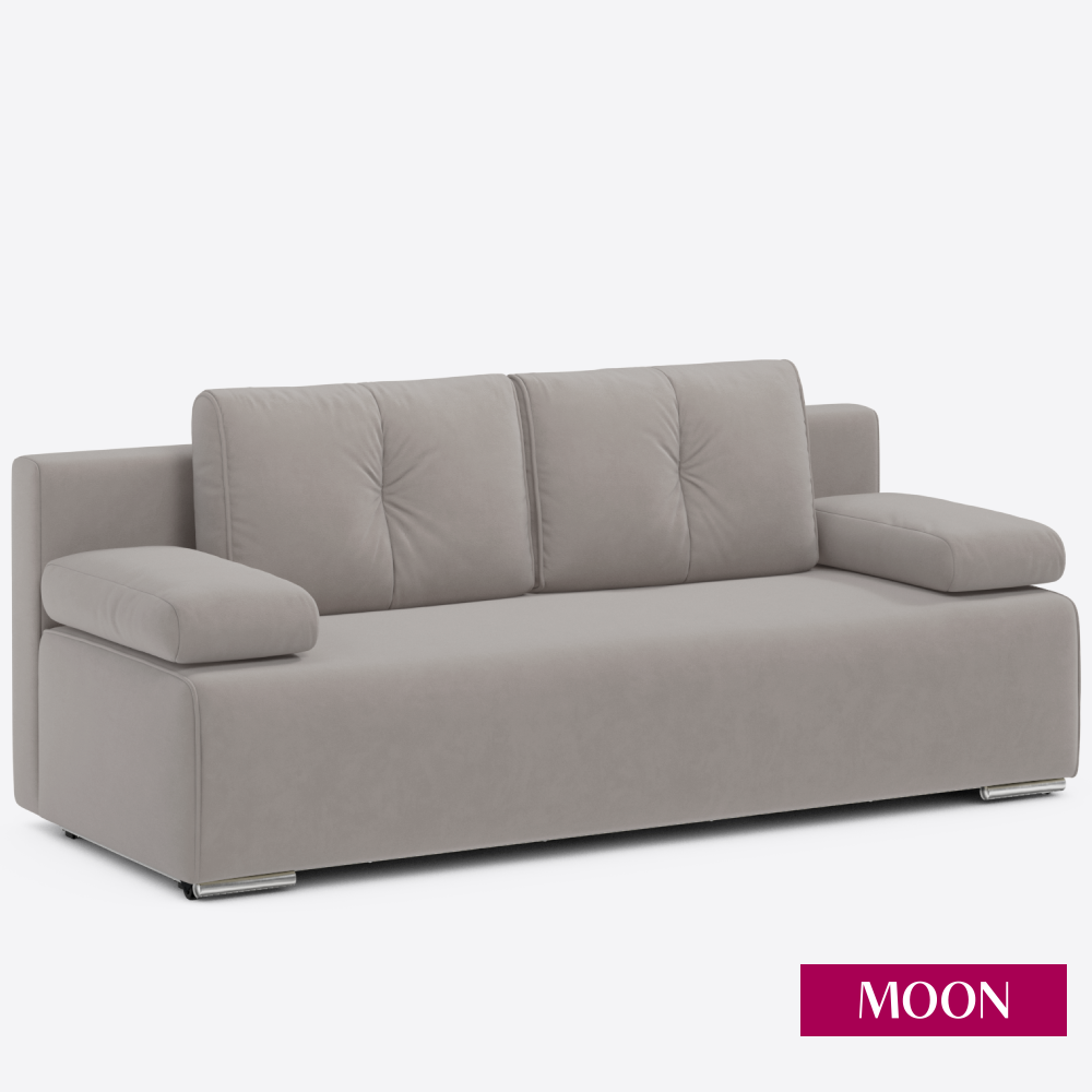 Изображение товара Диван раскладной Moon family 043 205x88x91 см велюр цвет бежевый