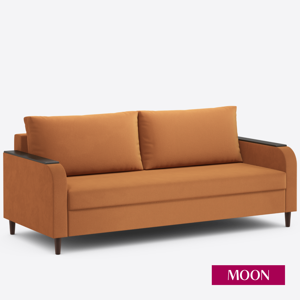 Изображение товара Современный раскладной диван Moon family 144 с велюровой обивкой и механизмом пантограф Изображение товара Современный раскладной диван Moon family 144 с велюровой обивкой и механизмом пантограф