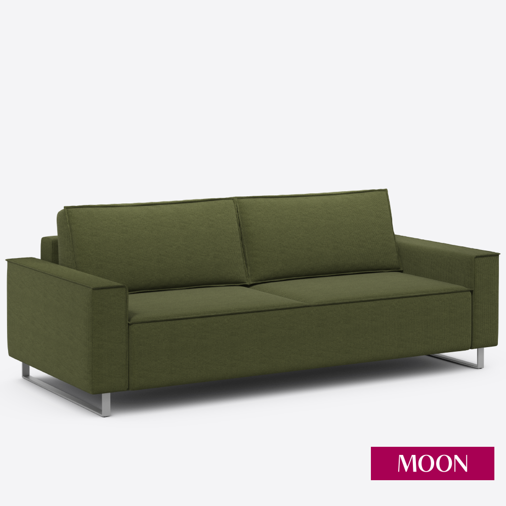 Изображение товара Диван MOON FAMILY MOON 005 Диван раскладной с Пантографом, бутылочно-зеленый велюр