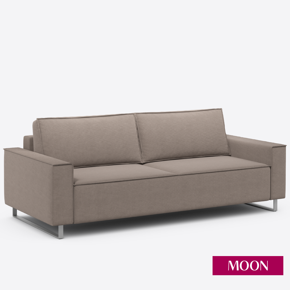 Изображение товара Диван раскладной Moon family 005 240x91x114 см велюр бежевый современный стиль Изображение товара Диван раскладной Moon family 005 240x91x114 см велюр бежевый современный стиль