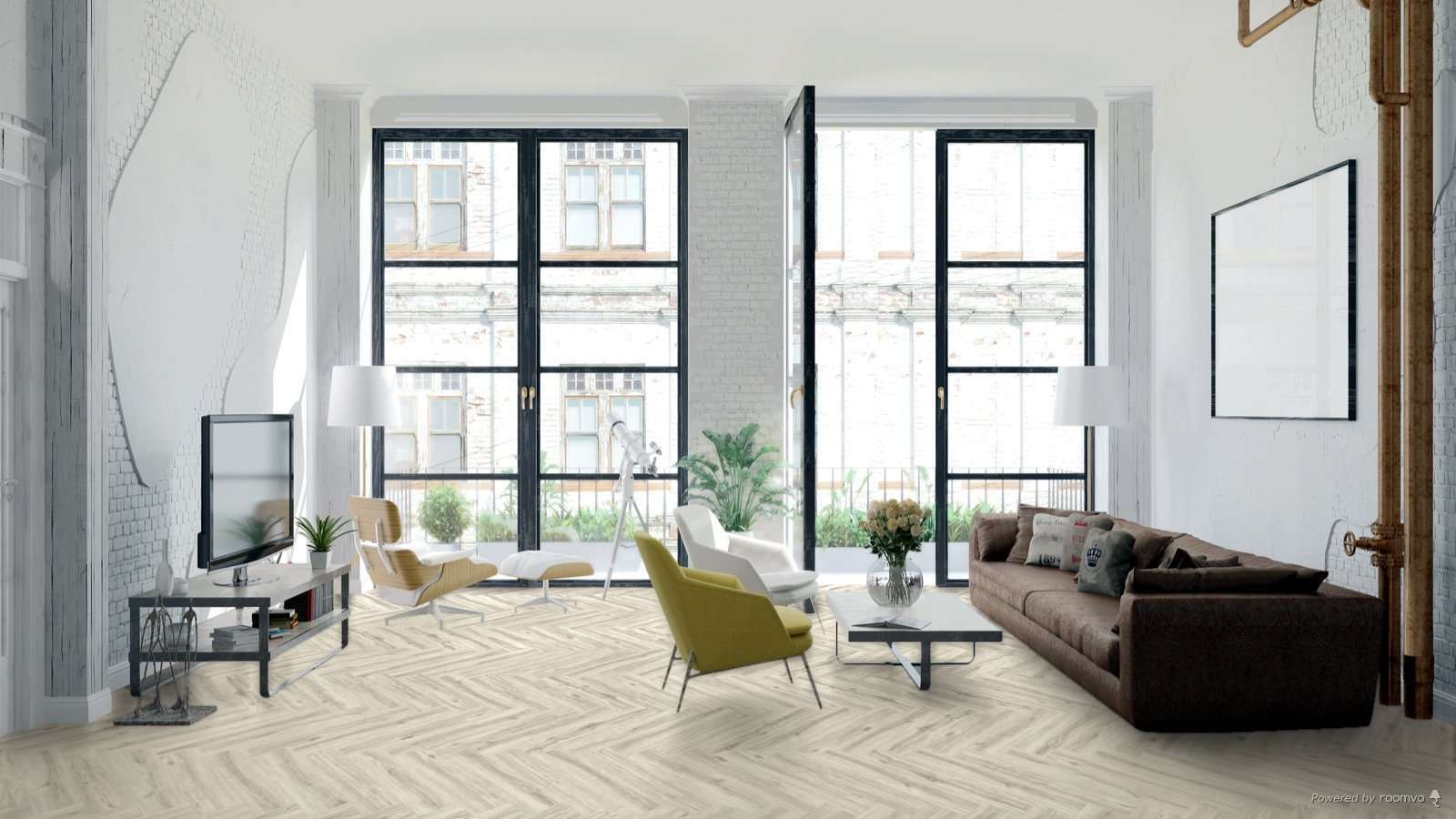 Изображение товара SPC плитка TheFloor Herringbone Dillon Oak 42 класс толщина 6 мм 1.752 м², цена за упаковку Изображение товара SPC плитка TheFloor Herringbone Dillon Oak 42 класс толщина 6 мм 1.752 м², цена за упаковку