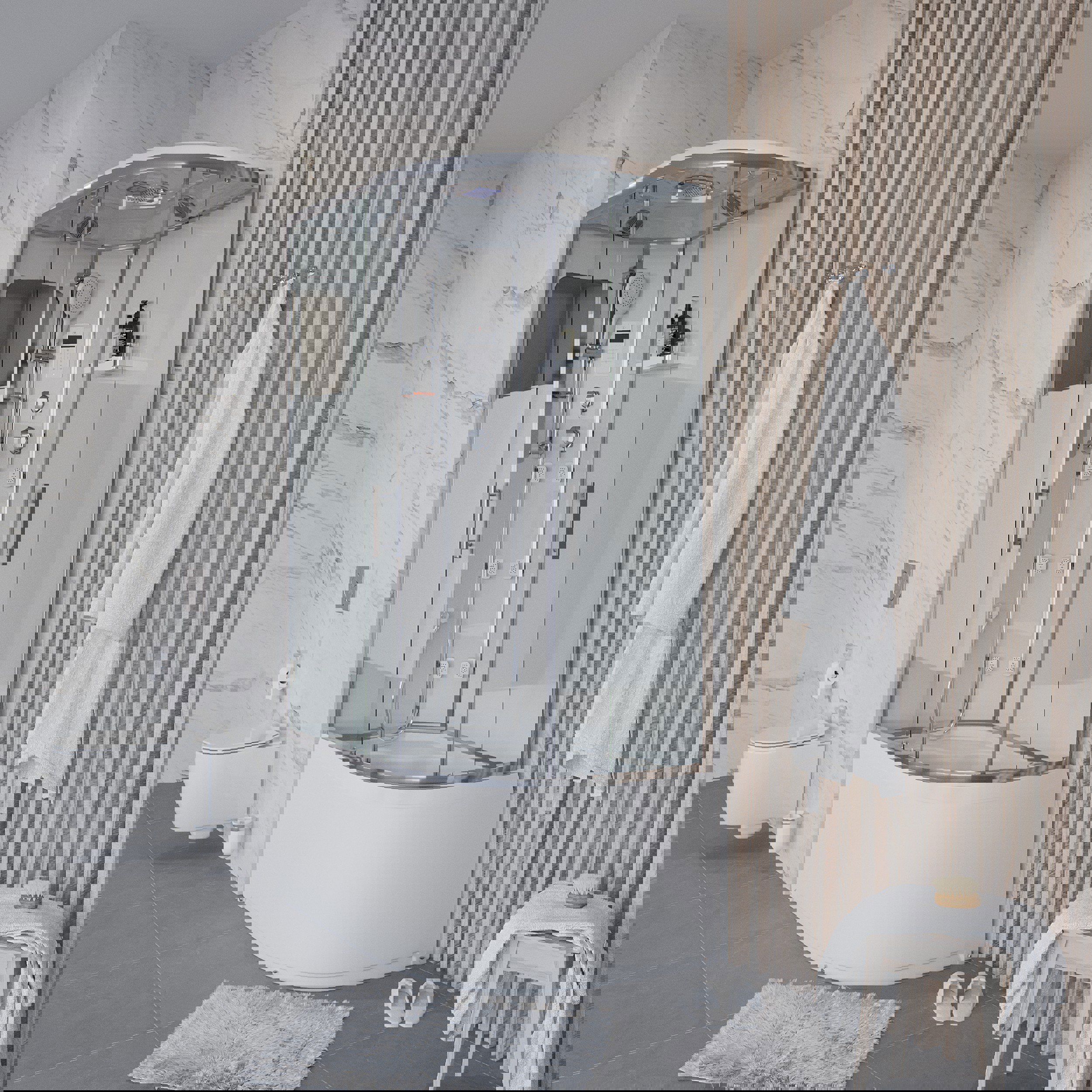 Изображение товара Душевая кабина Niagara NG-310-01L высокий поддон 120x80 см с гидромассажем Изображение товара Душевая кабина Niagara NG-310-01L высокий поддон 120x80 см с гидромассажем