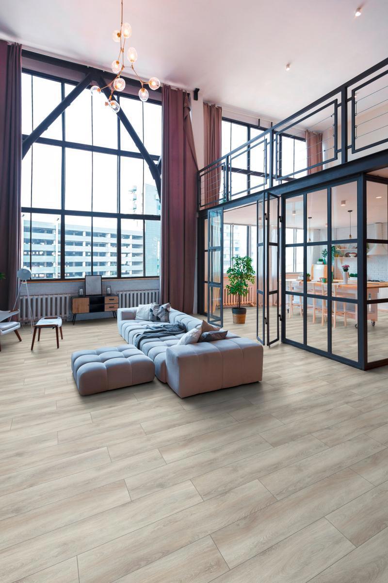 Изображение товара Ламинат Kronotex Exquisit Plus Дуб Серый D4729 32 класс толщина 8 мм с фаской 2.69 м², цена за упаковку