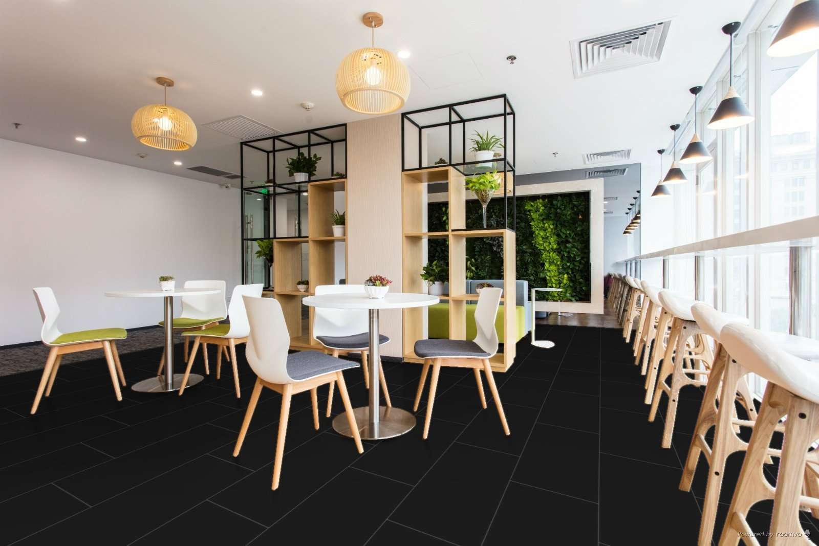 Изображение товара SPC плитка TheFloor Stone Black 42 класс 6 мм влагостойкая для пола и стен Германия