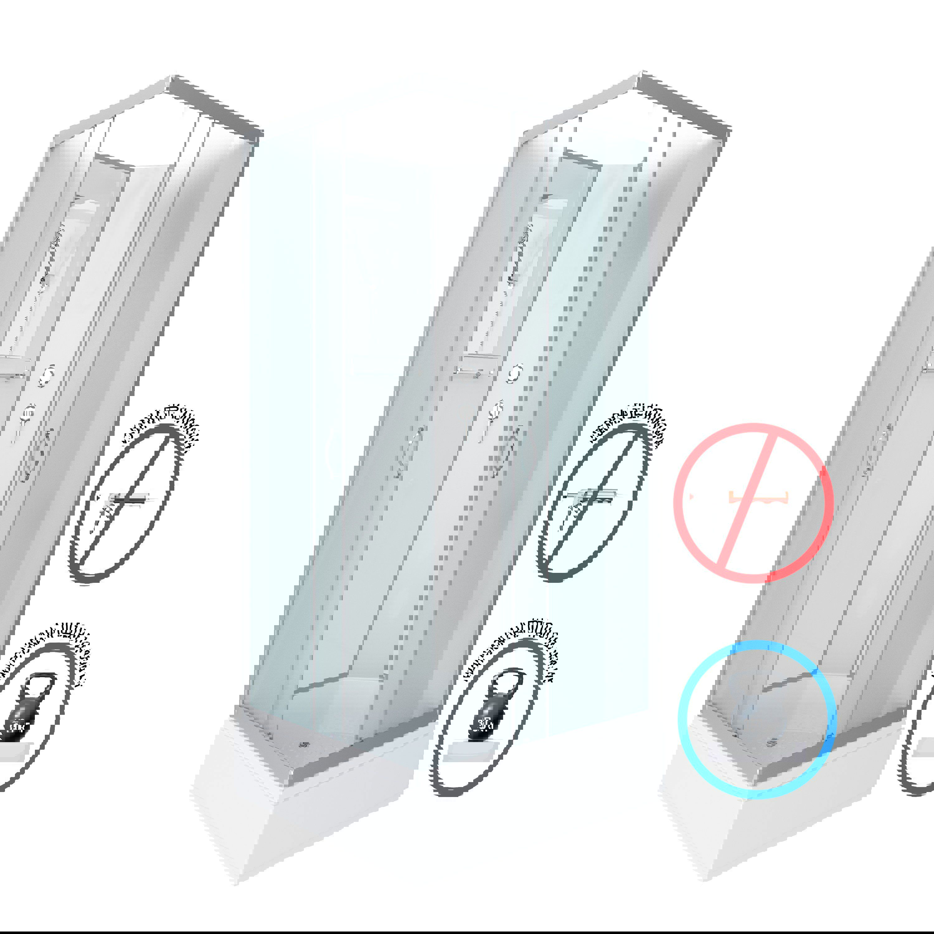 Изображение товара Душевая кабина Niagara 330844QBK средний поддон 100x80см