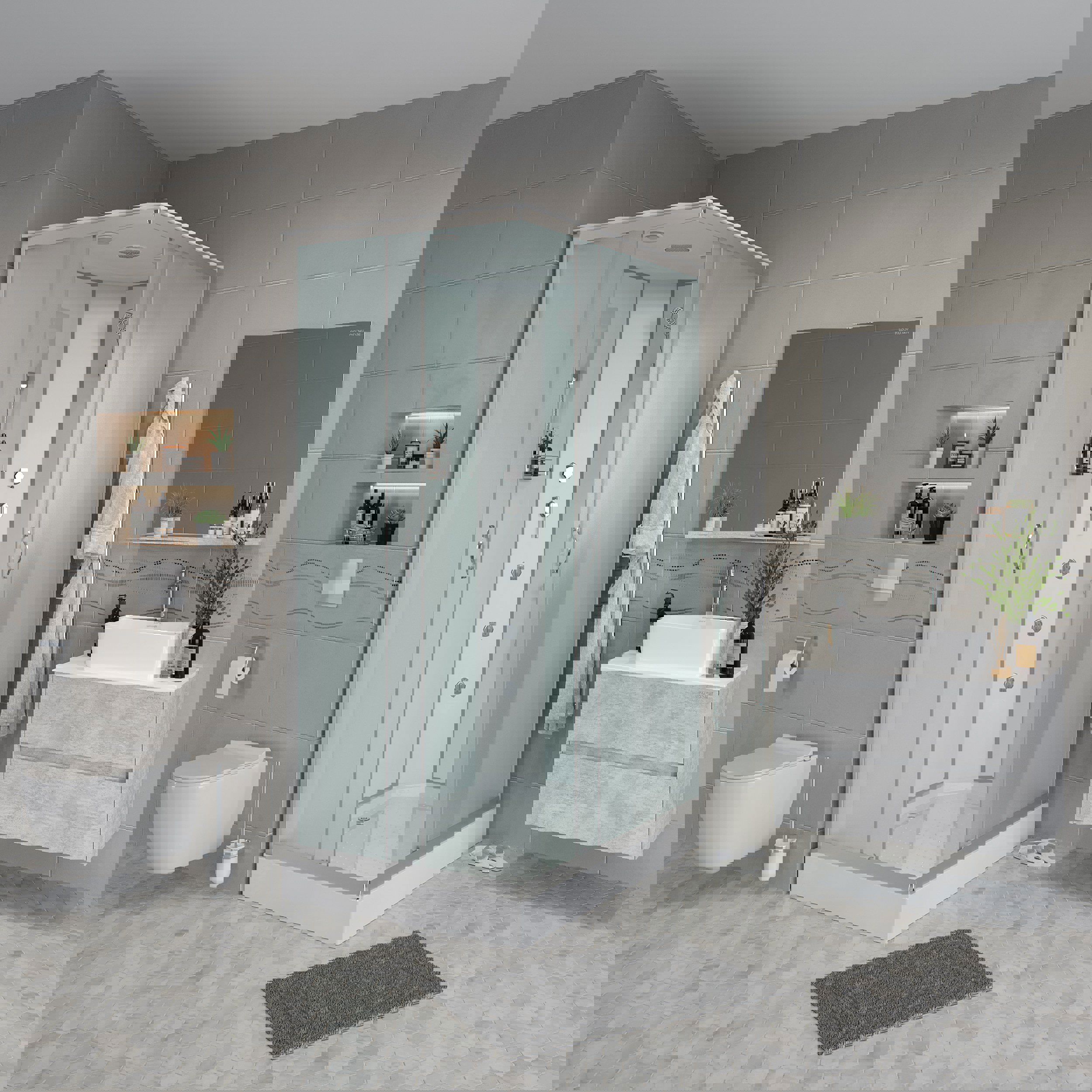 Изображение товара Душевая кабина Niagara 430853QG низкий поддон 100x80см