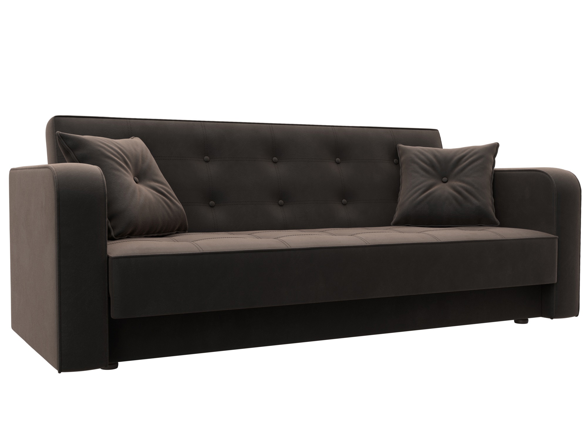 Изображение товара Диван-книжка Тур Лига диванов коричневый велюр 3 мест классика Изображение товара Диван-книжка Тур Лига диванов коричневый велюр 3 мест классика