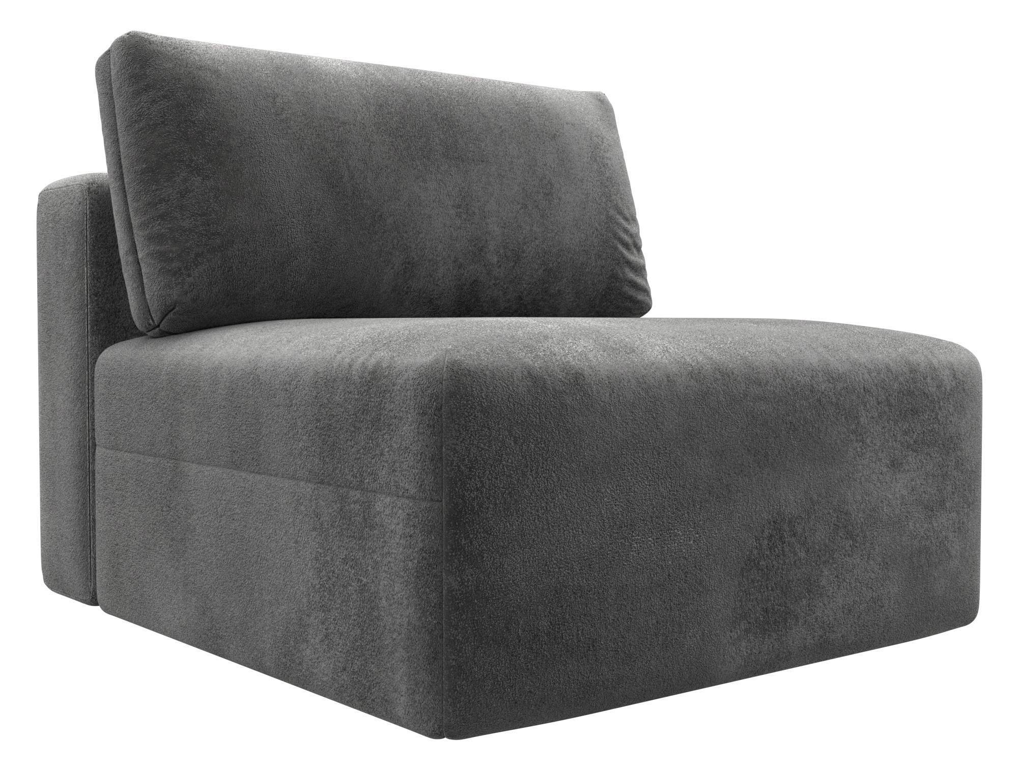 Изображение товара Модуль диван Лига-060 НПБ с велюром, механизм Еврокнижка, цвет серый