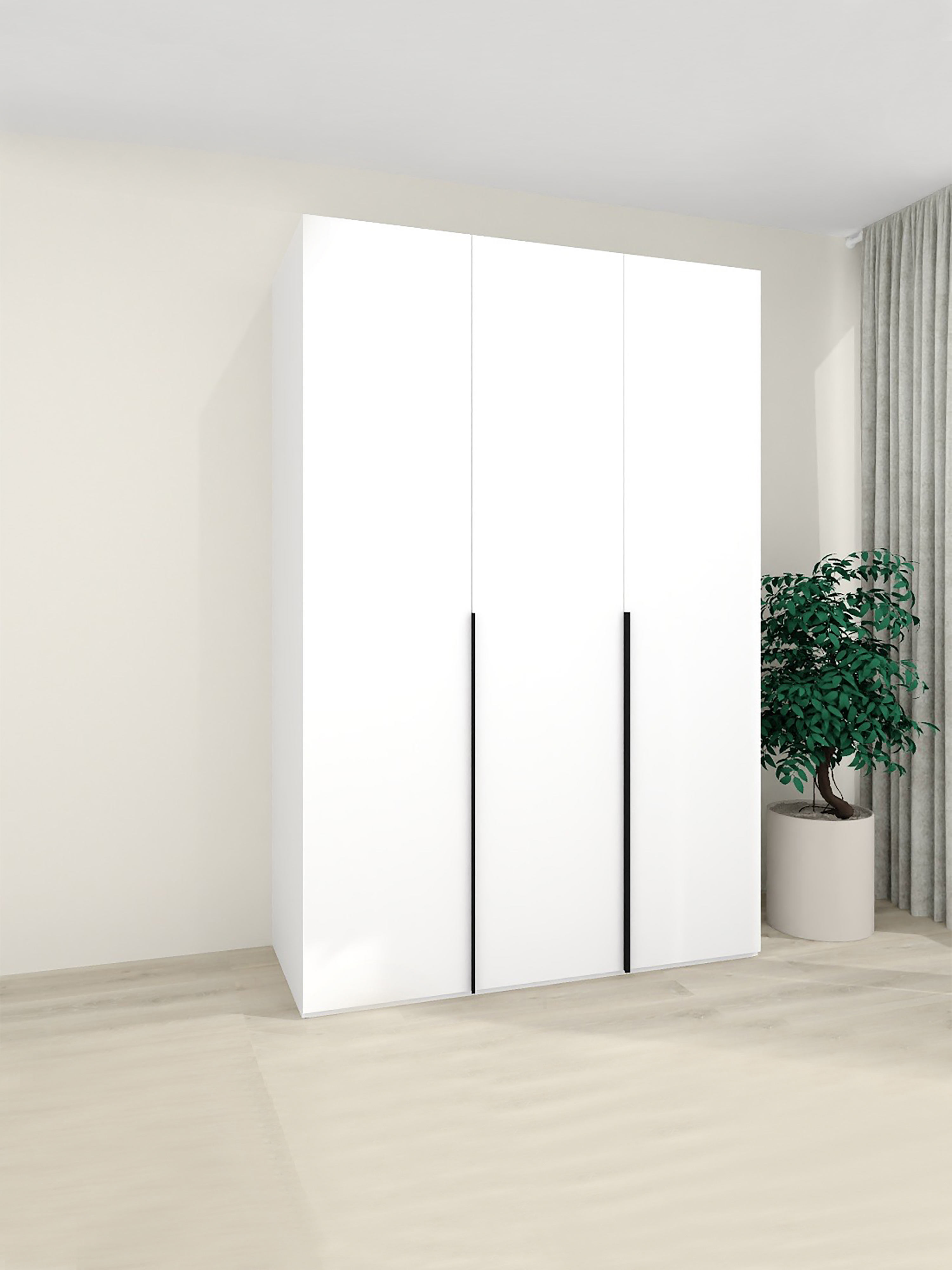 Изображение товара Шкаф распашной Safina grand Добрыня 3 двери 140x210x50 см белый ЛДСП