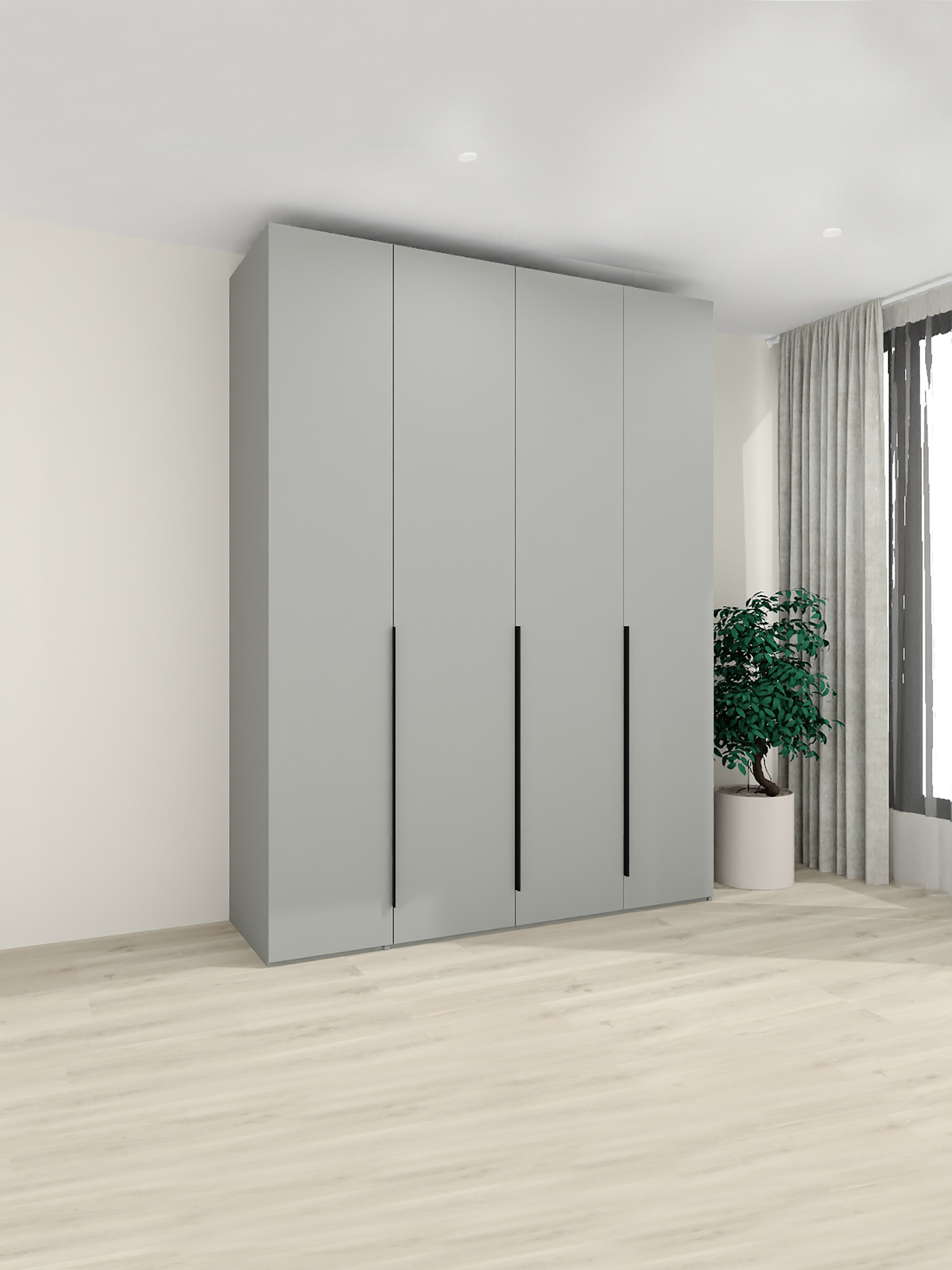 Изображение товара Шкаф распашной Safina grand Добрыня 4 двери светло-серый