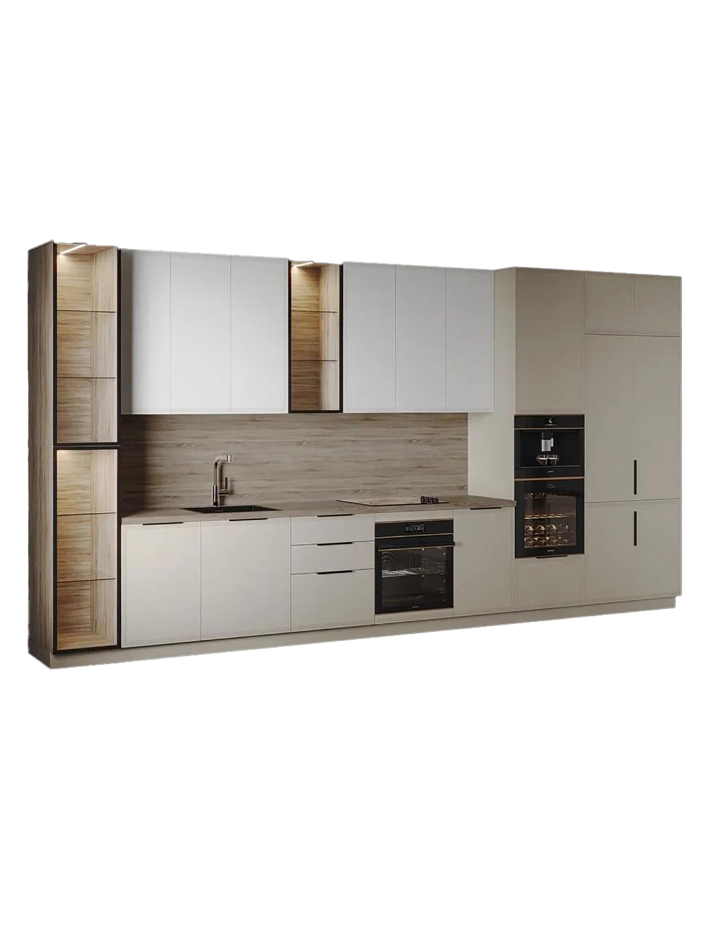 Изображение товара Кухонный гарнитур Safina grand Нона 470x246 см белый эмаль Изображение товара Кухонный гарнитур Safina grand Нона 470x246 см белый эмаль