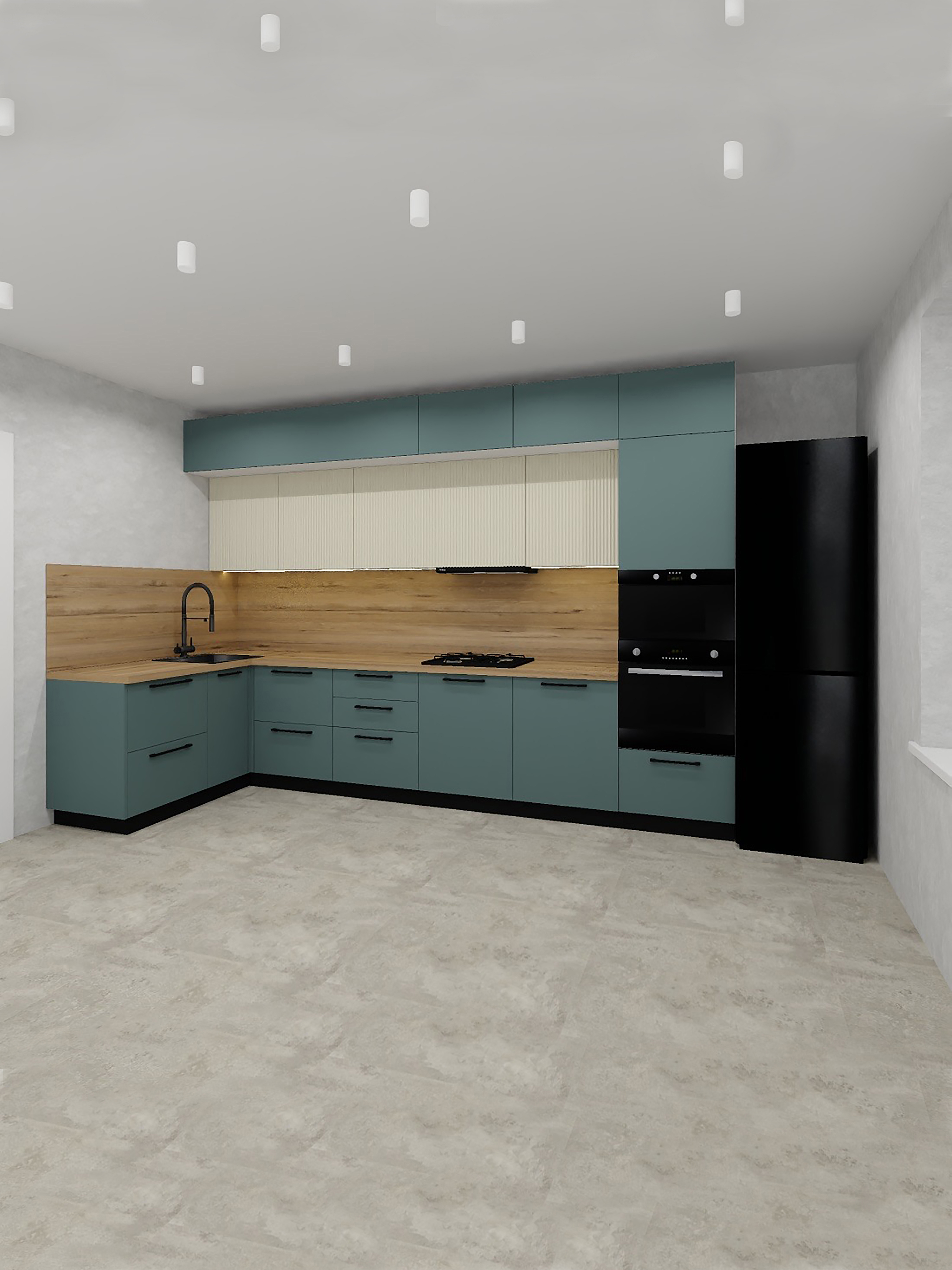 Изображение товара Кухонный гарнитур Джулия 520x250x160 см светло-зеленый с фасадами МДФ и ЛДСП Россия Изображение товара Кухонный гарнитур Джулия 520x250x160 см светло-зеленый с фасадами МДФ и ЛДСП Россия