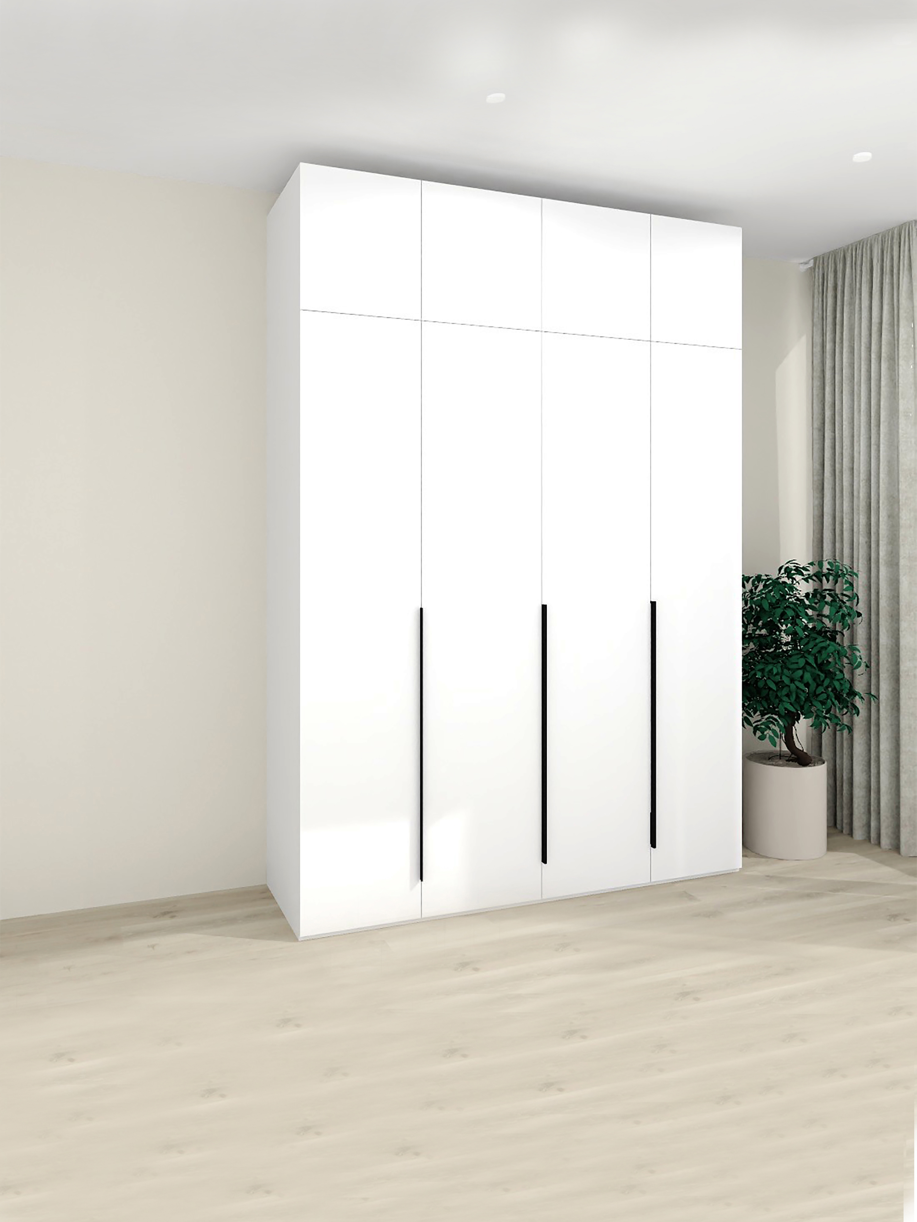 Изображение товара Шкаф распашной Safina grand Добрыня 4 двери антресоль белый 180x260x50 см Изображение товара Шкаф распашной Safina grand Добрыня 4 двери антресоль белый 180x260x50 см