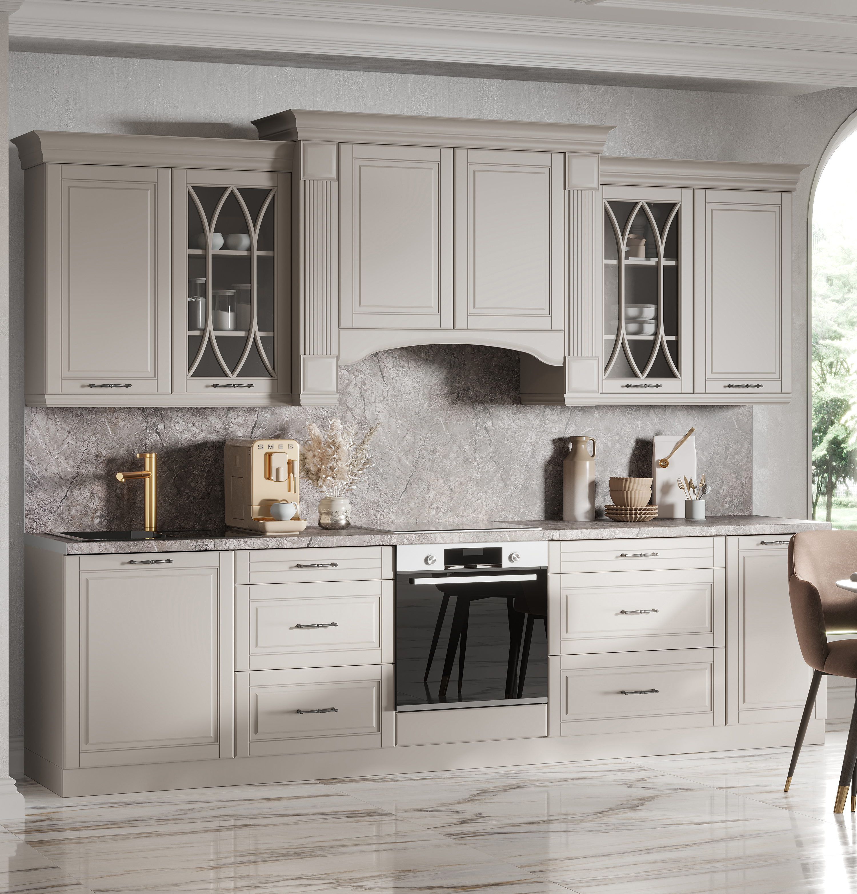 Изображение товара Кухонный гарнитур Рада Safina grand Рада 300x237x60 см ЛДСП цвет шампань Изображение товара Кухонный гарнитур Рада Safina grand Рада 300x237x60 см ЛДСП цвет шампань