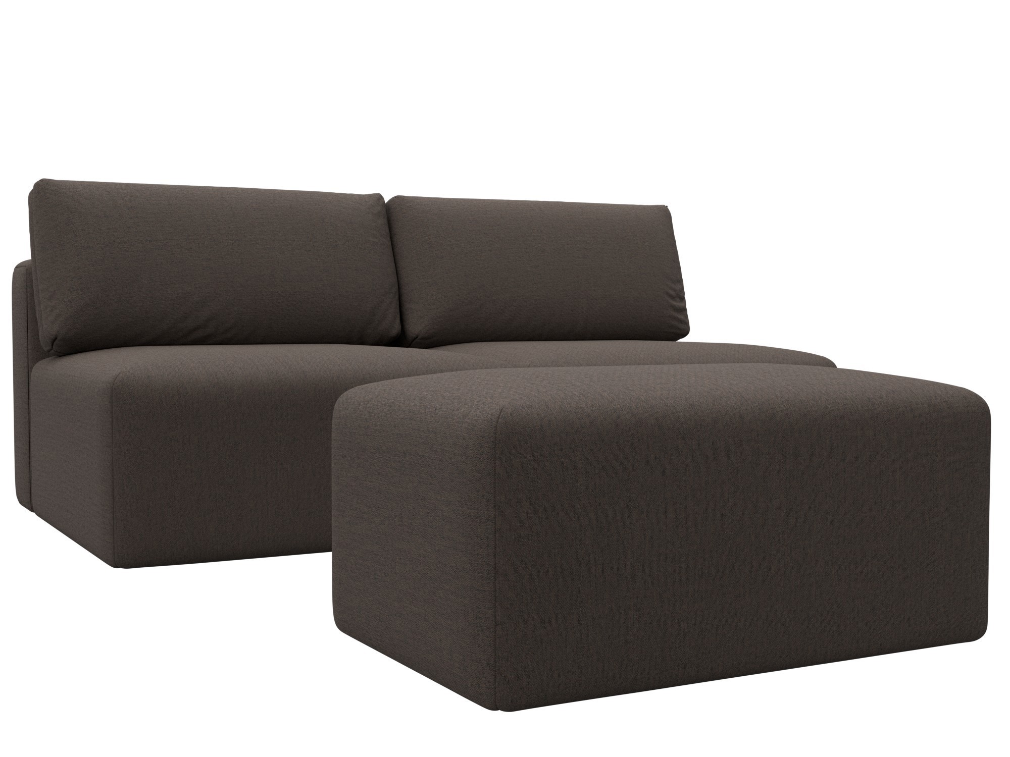 Изображение товара Диван раскладной Лига диванов модульный с пуфом 160x200 см коричневый