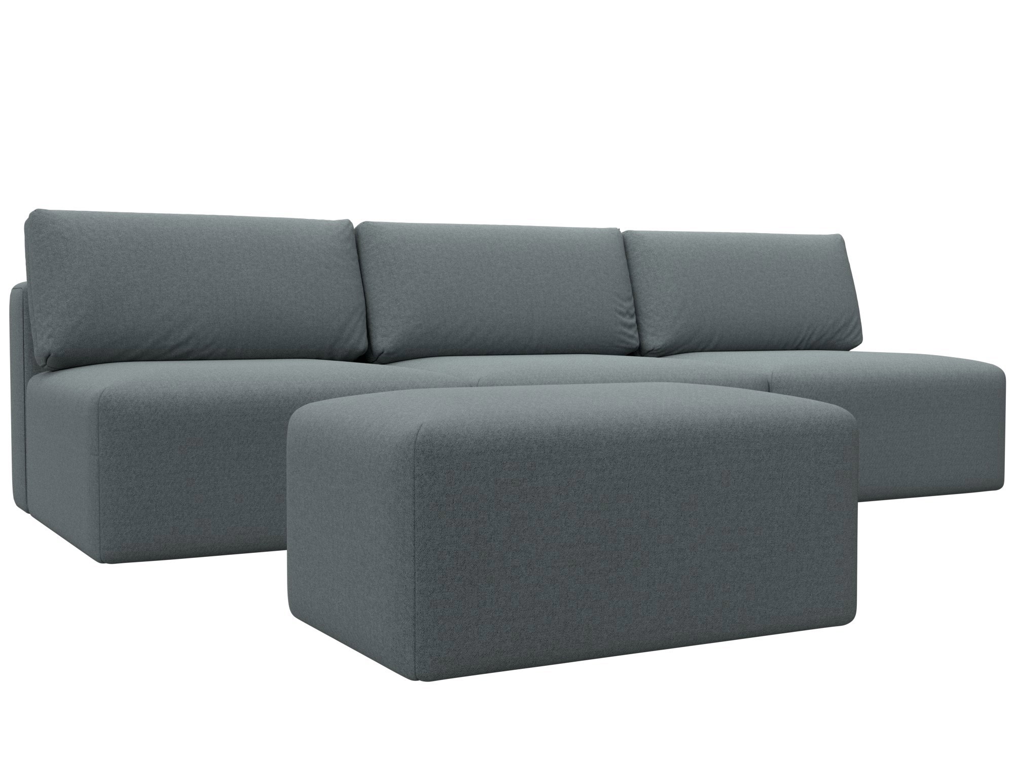 Изображение товара Диван раскладной Лига диванов 129710 367x84x118 см серый с ящиками Изображение товара Диван раскладной Лига диванов 129710 367x84x118 см серый с ящиками