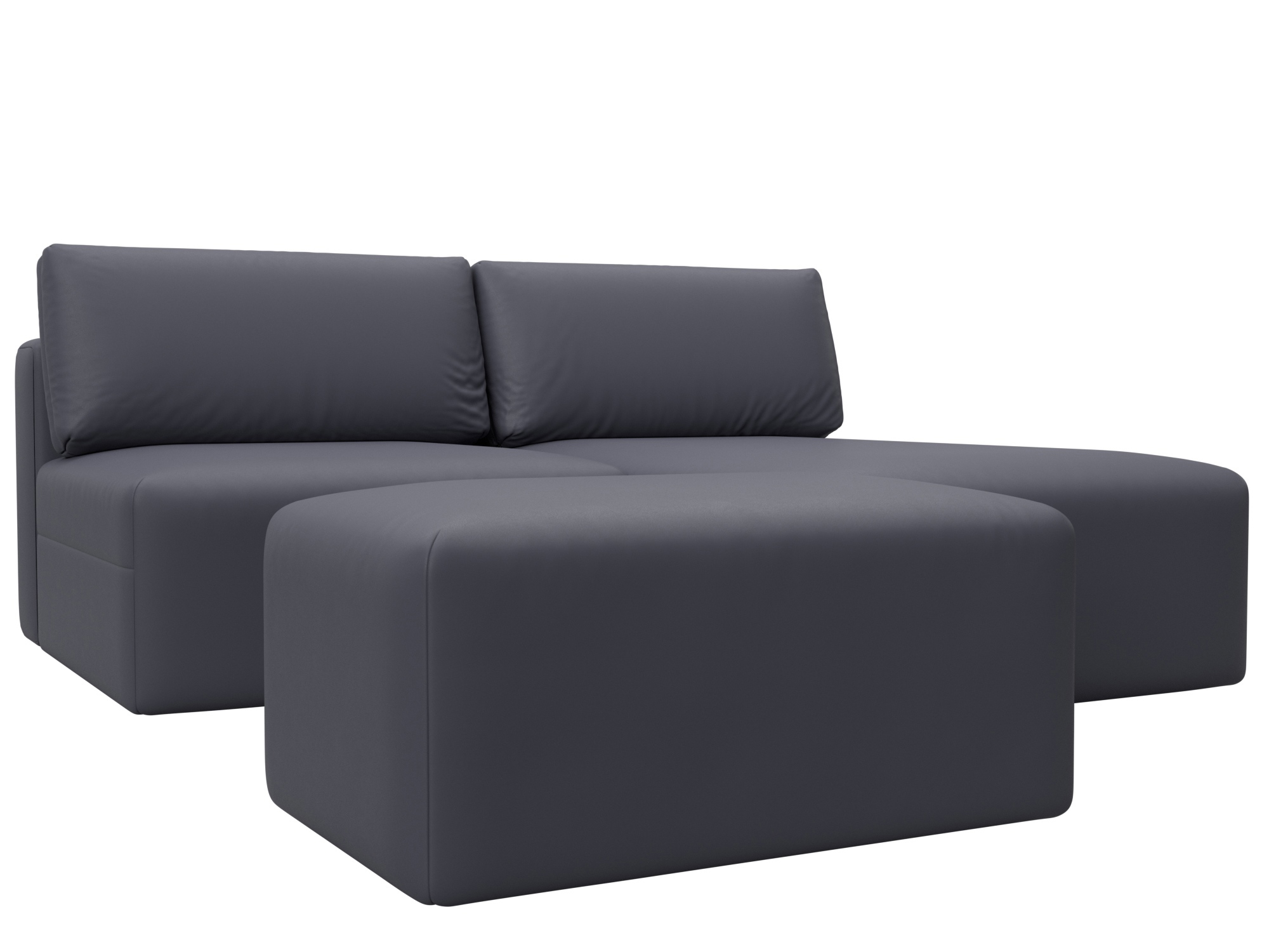 Изображение товара Диван раскладной Лига диванов 130067 с ящиком и эко-кожей автоматический