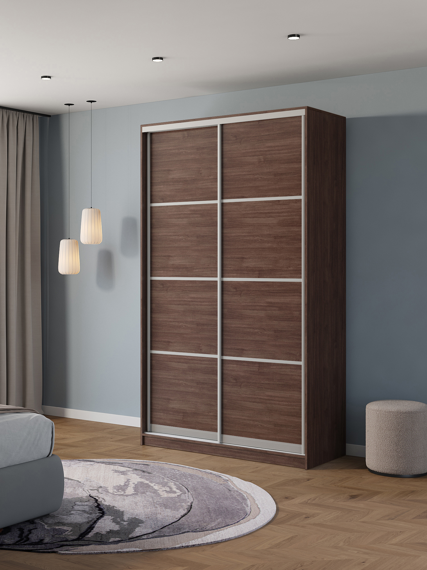 Изображение товара Шкаф-купе Клевер Атина 2 двери 240x130x50 см с системой Hettich