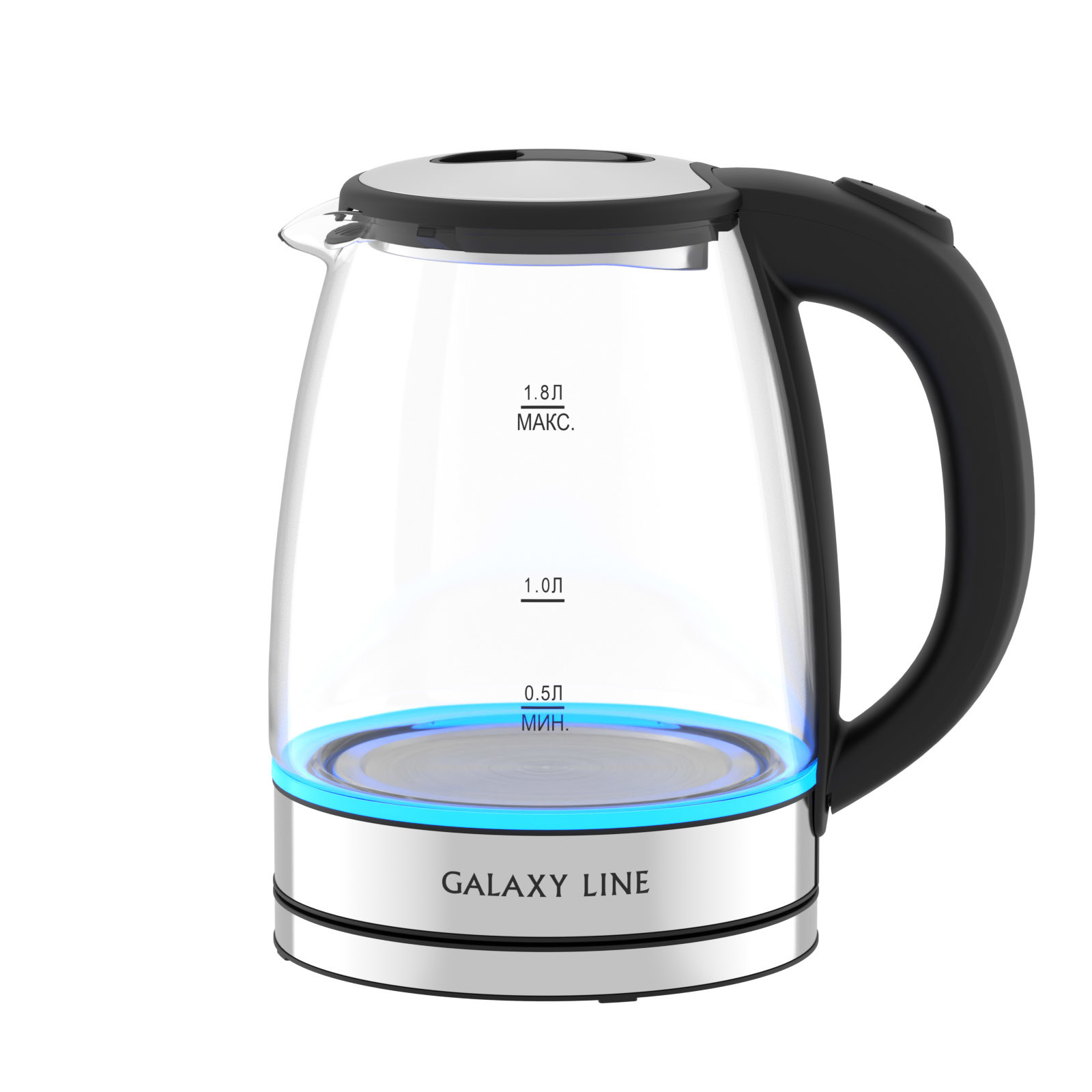 Изображение товара Электрический чайник 1.8 л Galaxy Line GL0563 стекло цвет прозрачный Изображение товара Электрический чайник 1.8 л Galaxy Line GL0563 стекло цвет прозрачный