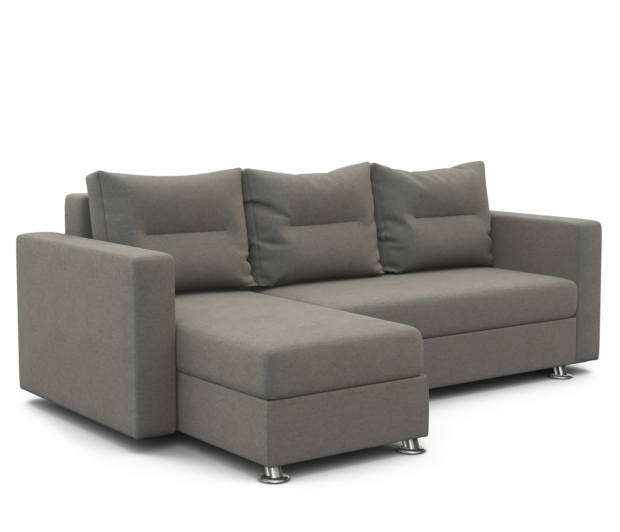 Изображение товара Угловой диван Гамма Ария 225x150 см велюр серый современный стиль Изображение товара Угловой диван Гамма Ария 225x150 см велюр серый современный стиль