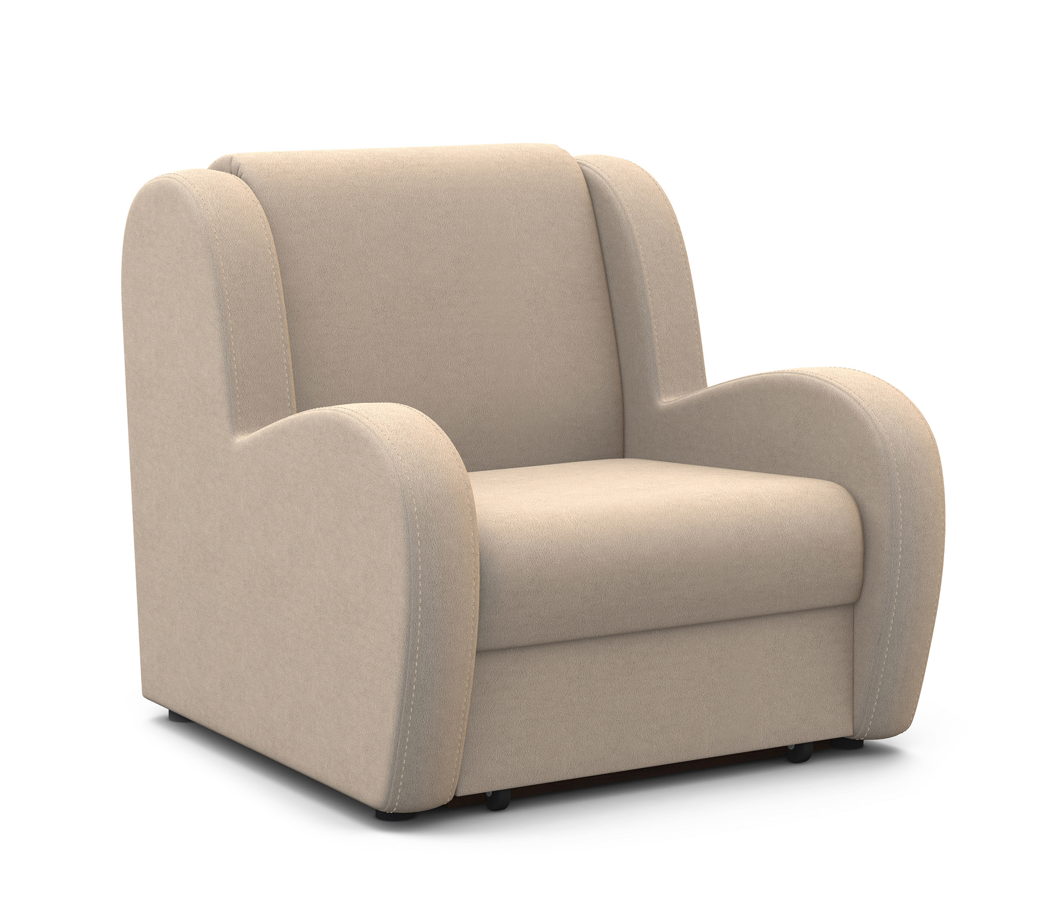 Изображение товара Кресло-кровать Гамма Барон 80x95x110 см велюр бежевый современный стиль