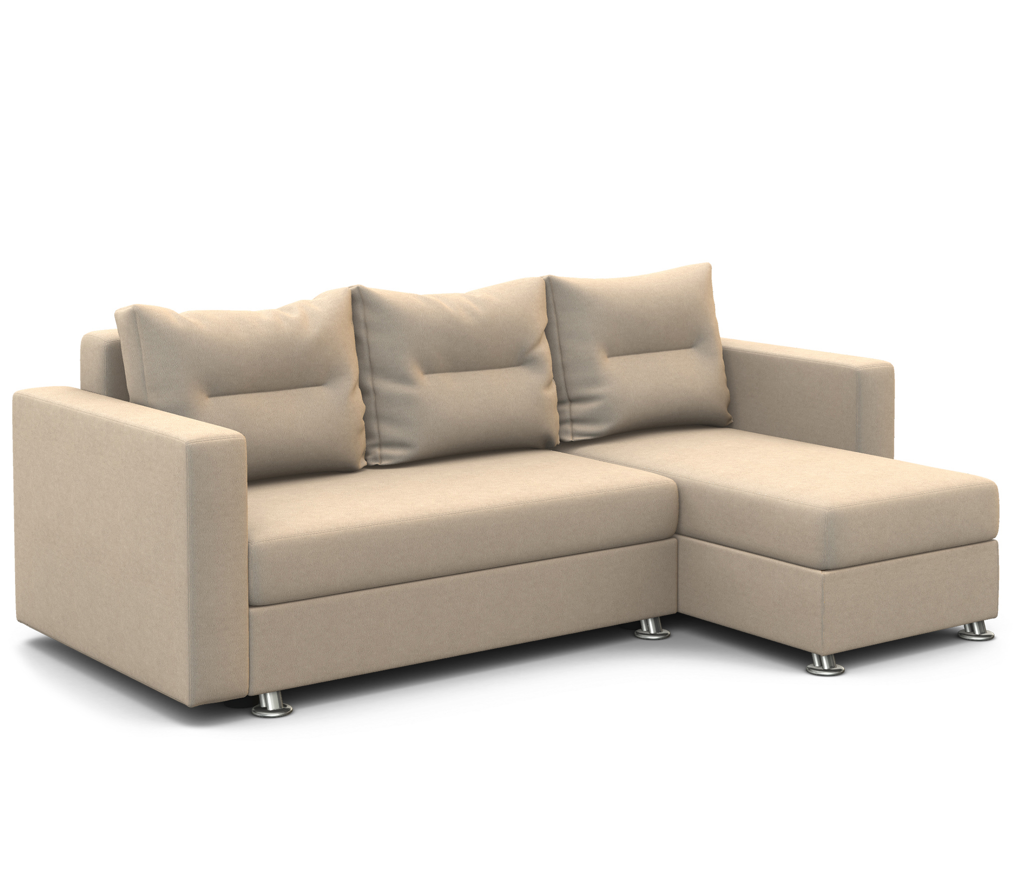 Изображение товара Угловой диван Гамма Ария правый из велюра 225x78x150 см современный стиль