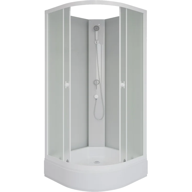 Изображение товара Душевая кабина Niagara P90/26/mt/bk средний поддон 90x90 см 1/4 круга