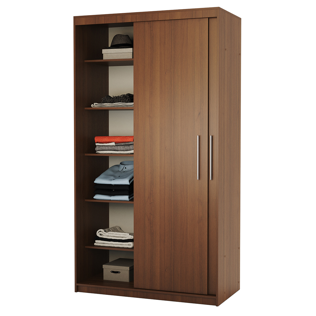 Изображение товара Шкаф-купе Гамма 2 двери 200x120x45 см орех ЛДСП классический