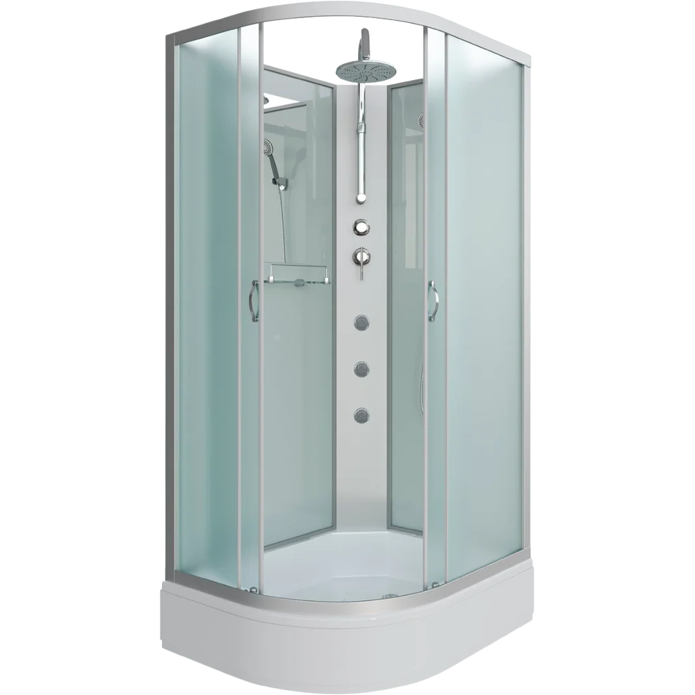 Изображение товара Душевая кабина Niagara 333944rbktg 130x90 см ассиметричная без крыши гидромассаж тропический душ