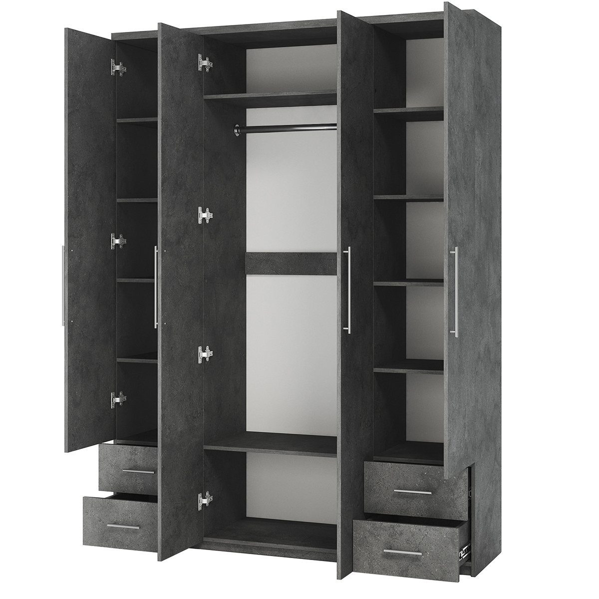 Изображение товара Шкаф распашной Гамма Мелодия МКЯ2-43 4 двери 220x220 см