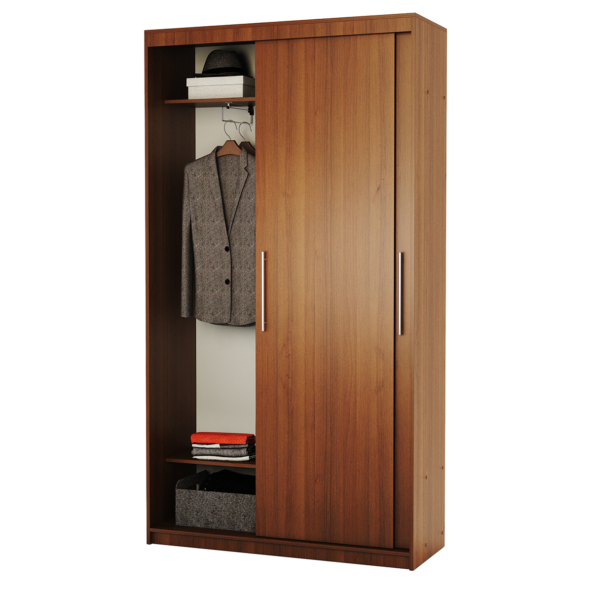 Изображение товара Шкаф-купе Гамма с 2 дверями из ЛДСП цвет орех Изображение товара Шкаф-купе Гамма с 2 дверями из ЛДСП цвет орех