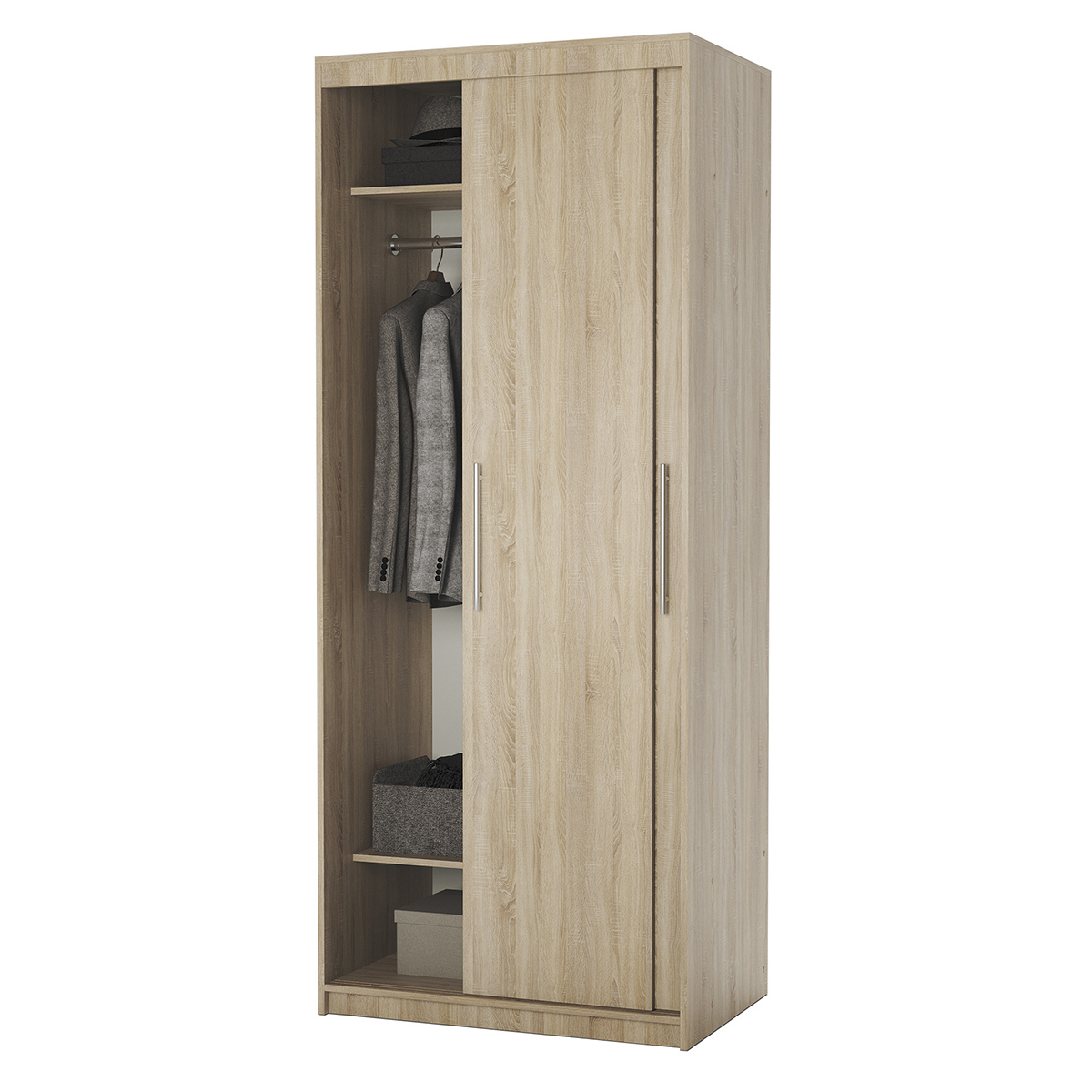 Изображение товара Шкаф-купе Гамма с 2 дверями 200x90x60 см в цвете дуб сонома