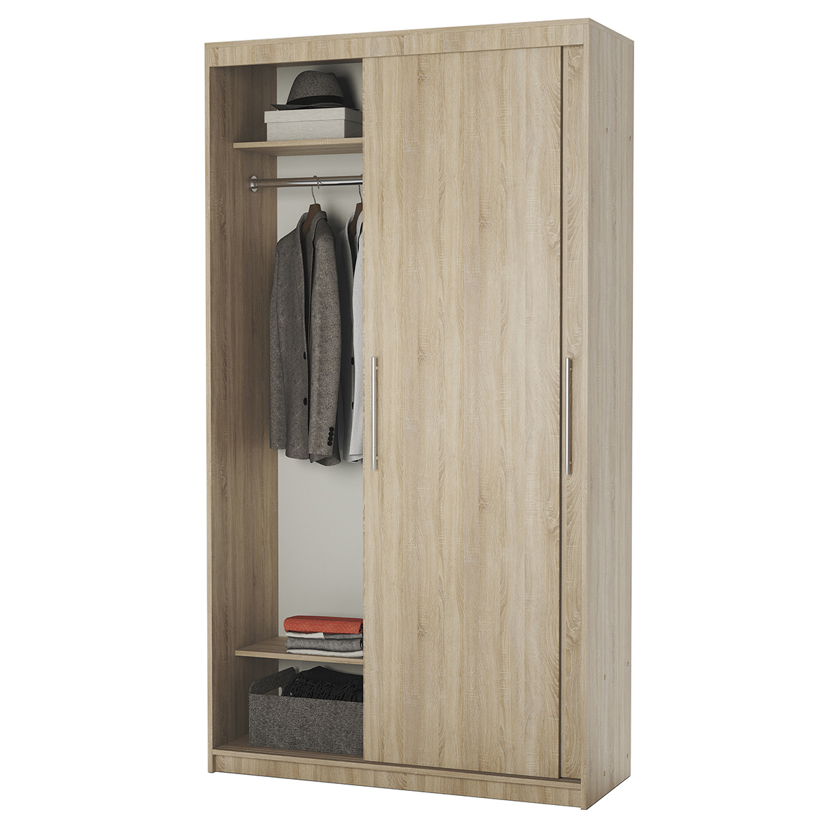 Изображение товара Шкаф-купе Гамма с 2 дверями 200x100х60 см 2 полки ЛДСП цвет дуб сонома