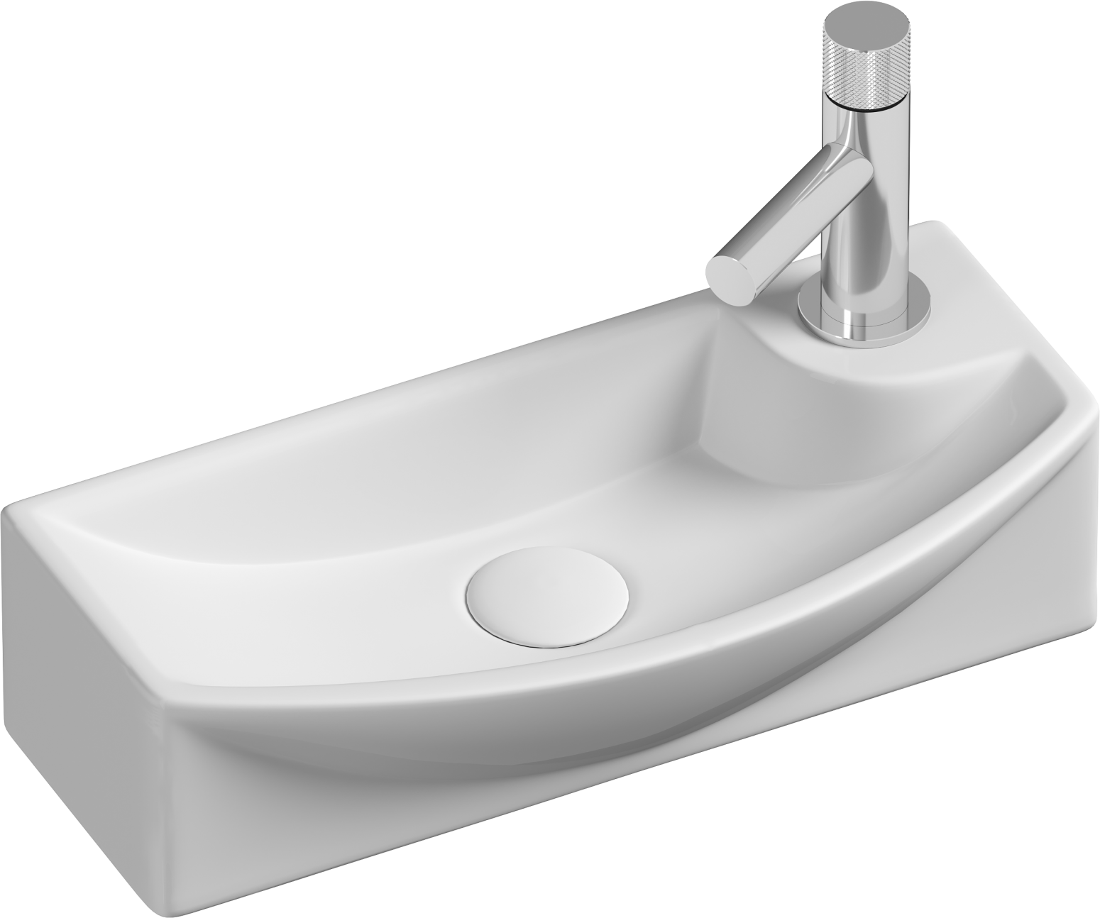 Изображение товара Раковина подвесная Ceramicanova Element CN6038L 45.5 см цвет белый