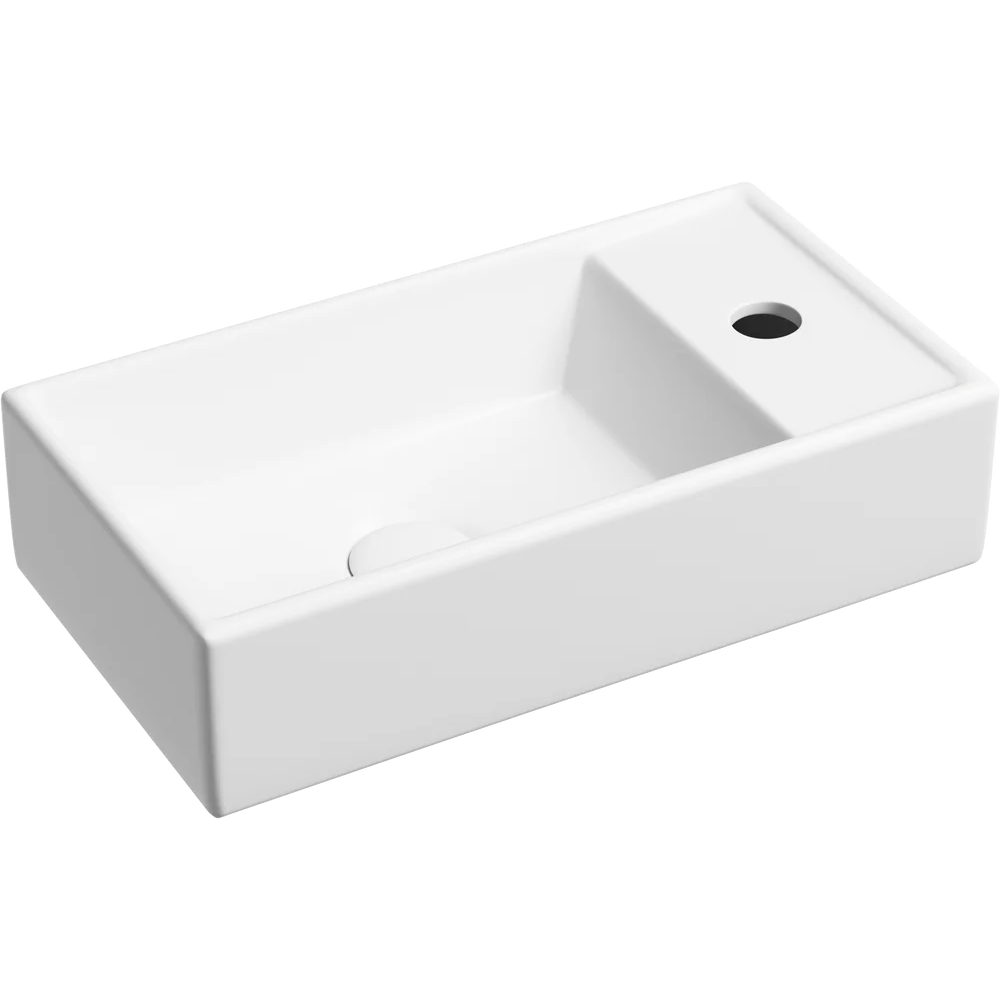 Изображение товара Раковина подвесная Ceramicanova Element CN6051LMW 40.7см цвет белый Изображение товара Раковина подвесная Ceramicanova Element CN6051LMW 40.7см цвет белый
